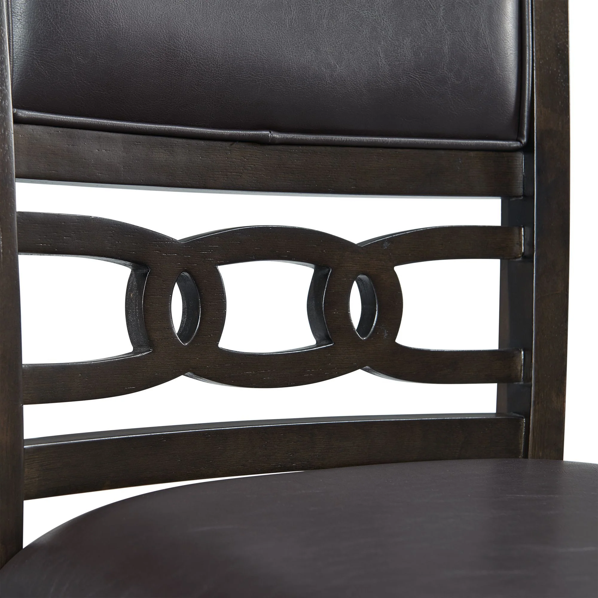 Amherst - Standard Height Faux Leather Side Chair (Set of 2) - Walnut - Image 7