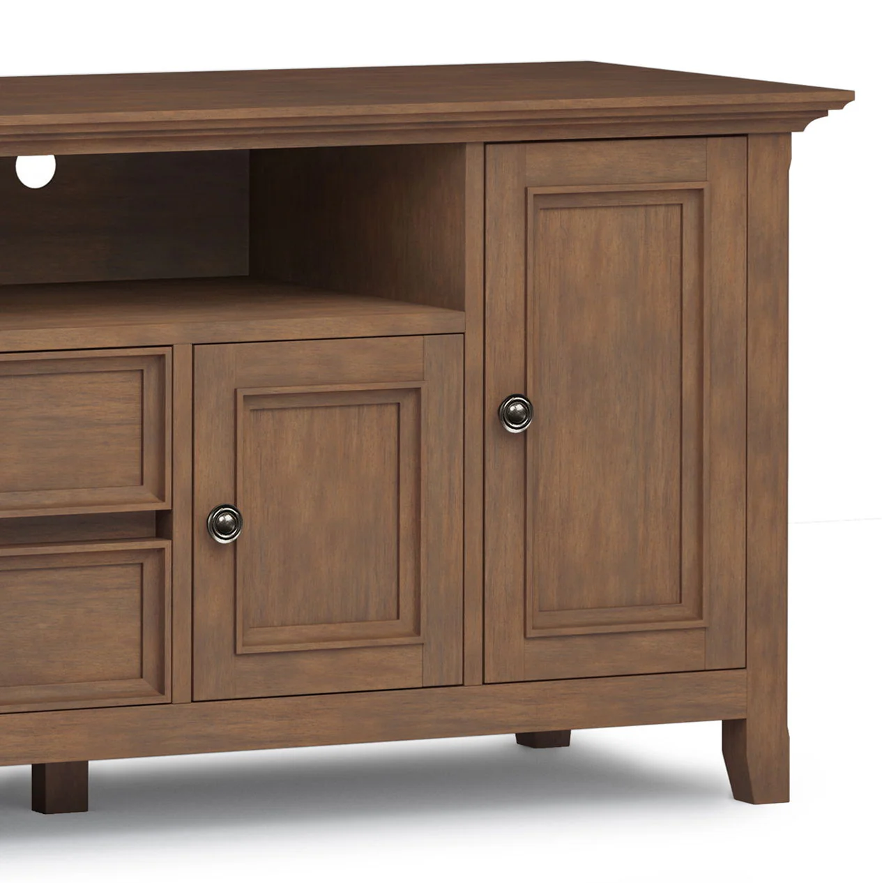 Amherst - Wide TV Media Stand - Rustic Natural Aged Brown - Image 4