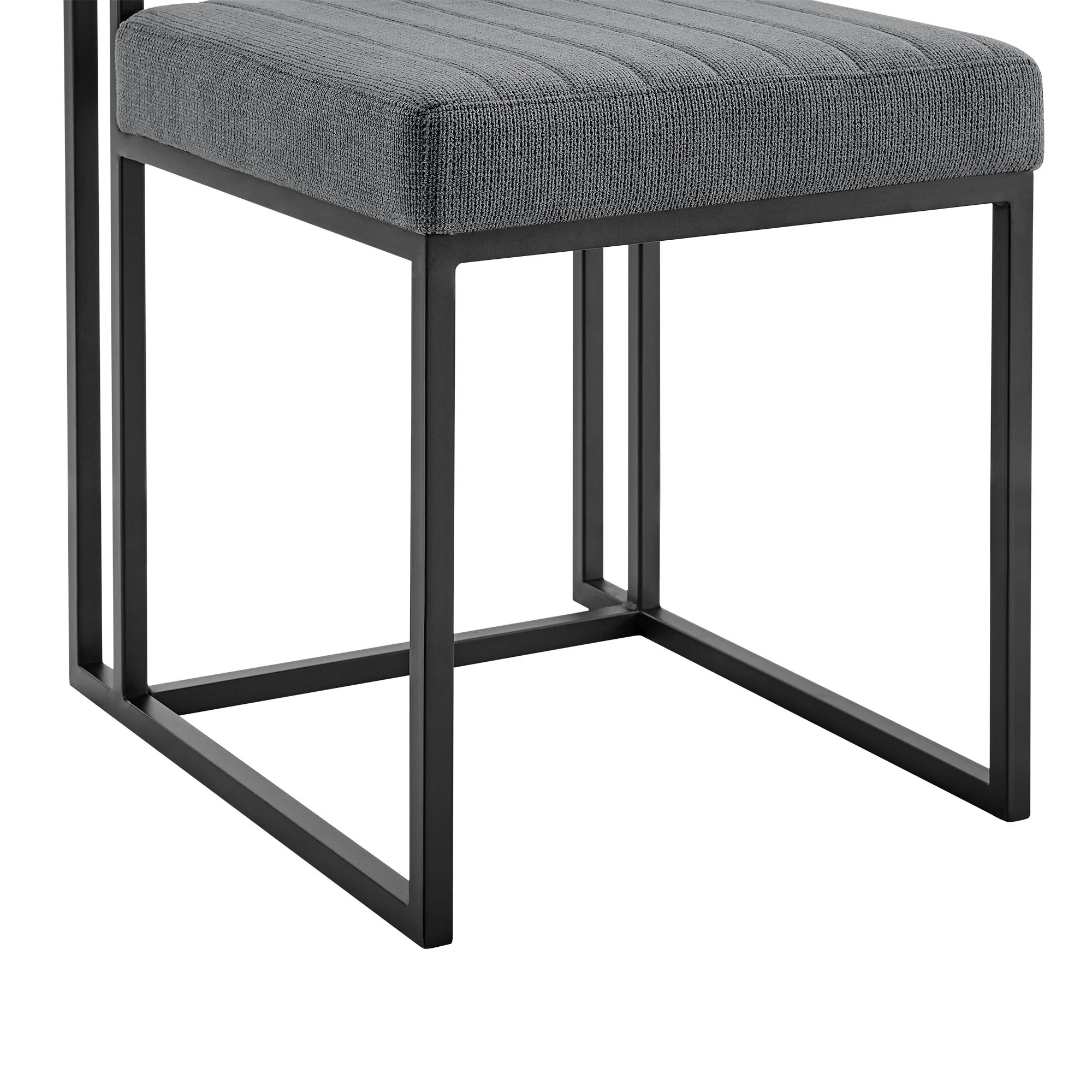 Anastasia - Dining Chair (Set of 2) - Matte Black / Anchor Gray - Image 5