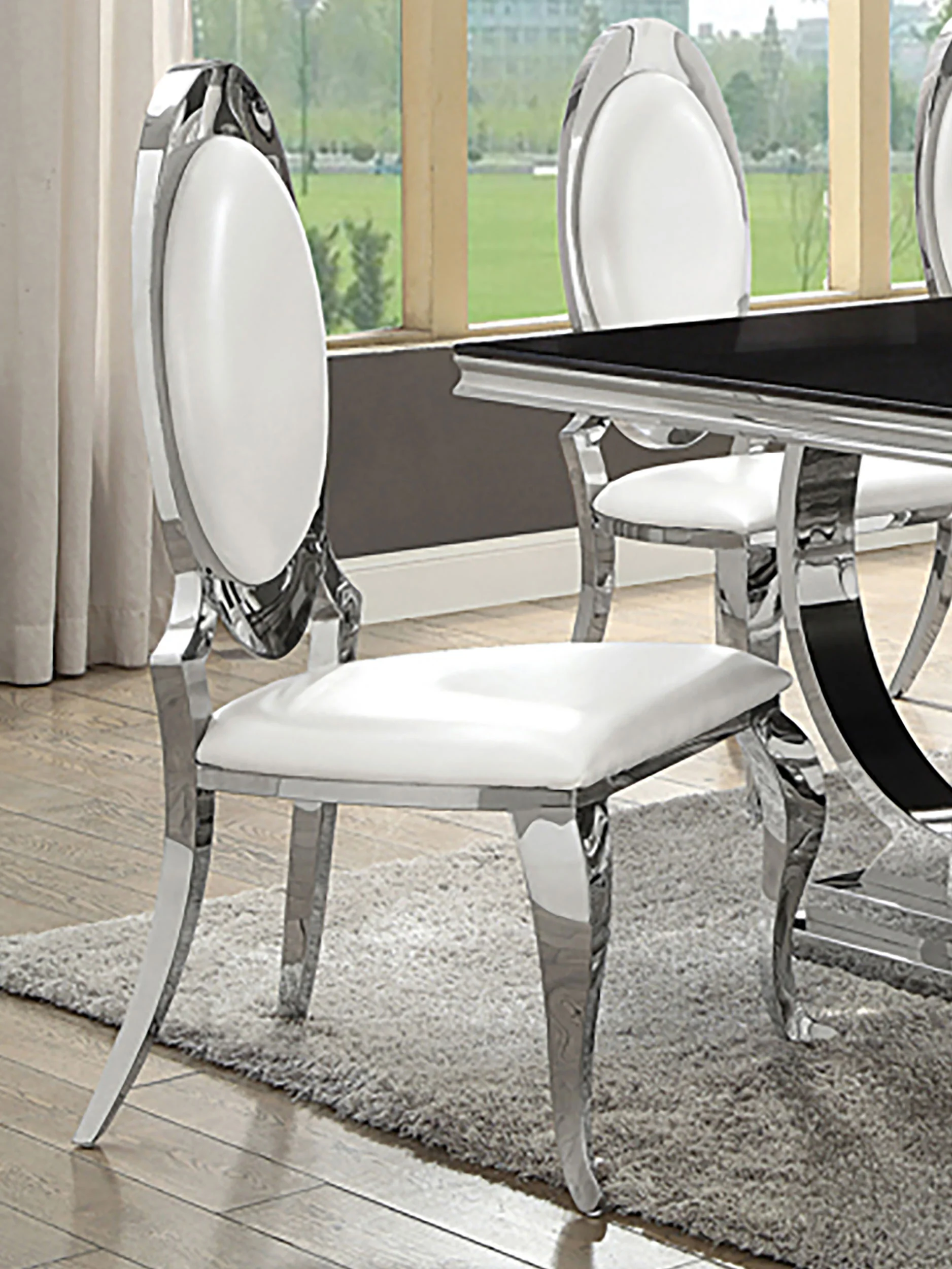 Anchorage Upholstered Dining Chair Cream White, Set of 2 - Image 4