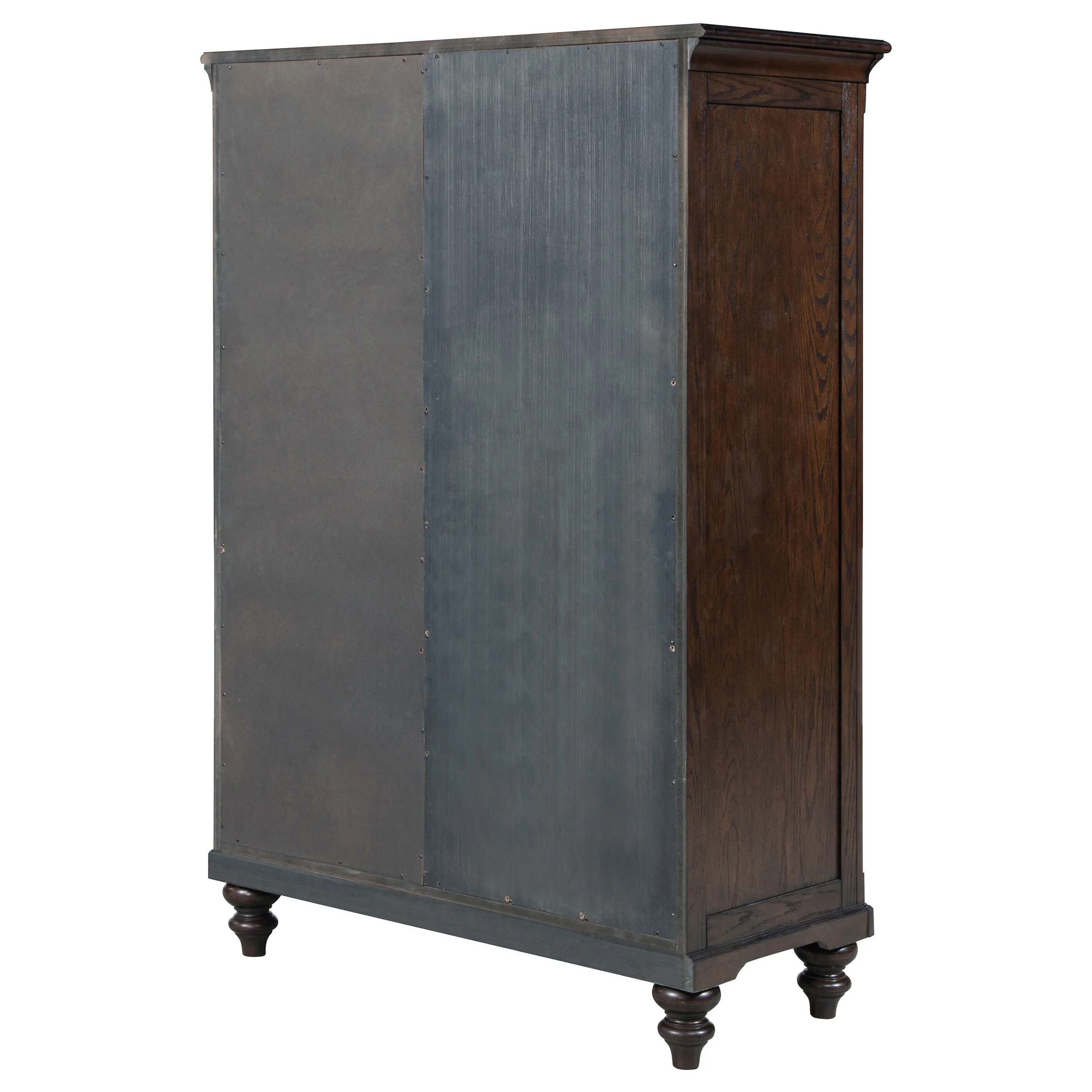 Andover 6-Drawer Tempered Glass Door Chest Dark Oak - Image 9