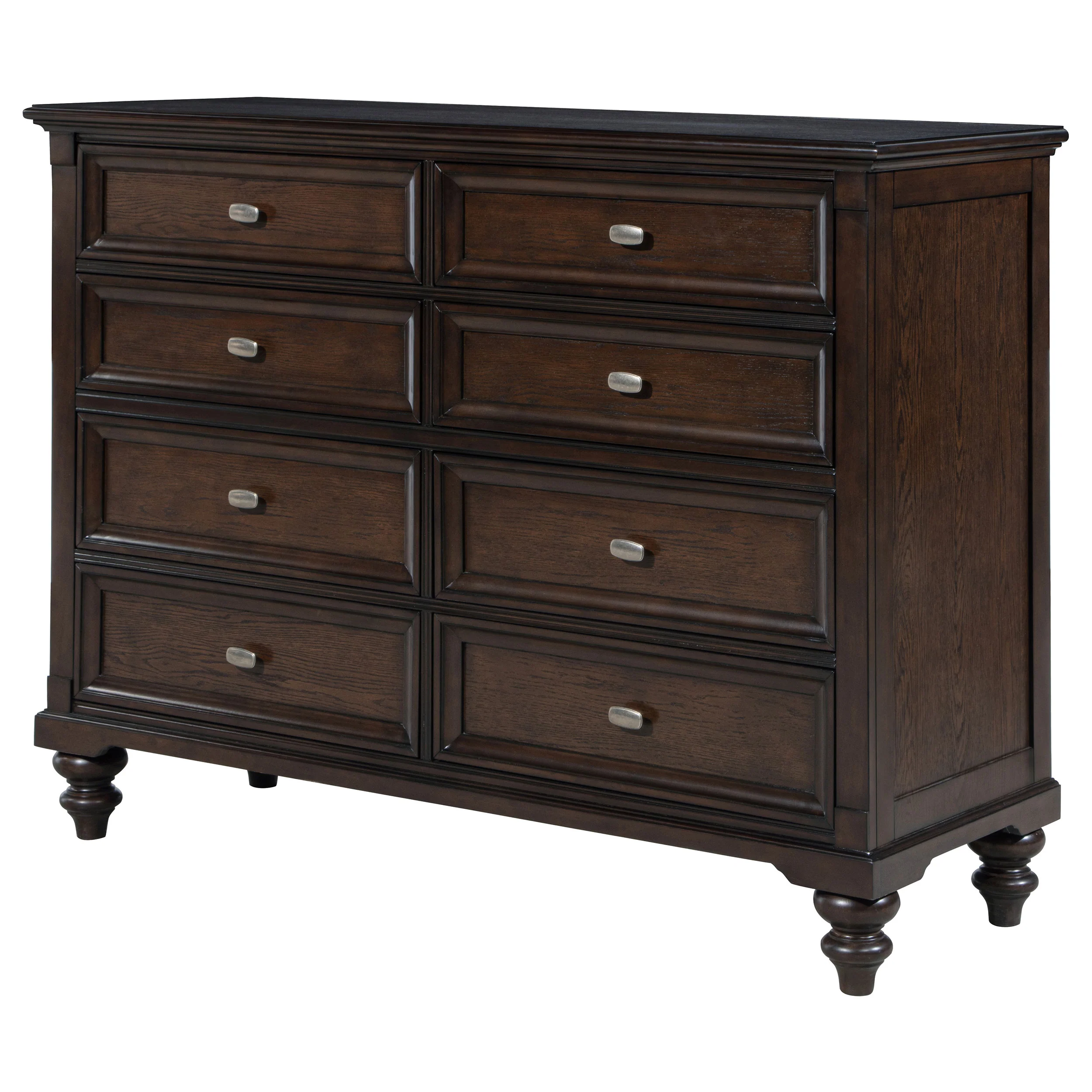 Andover 8-Drawer Dresser Cabinet Dark Oak - Image 4
