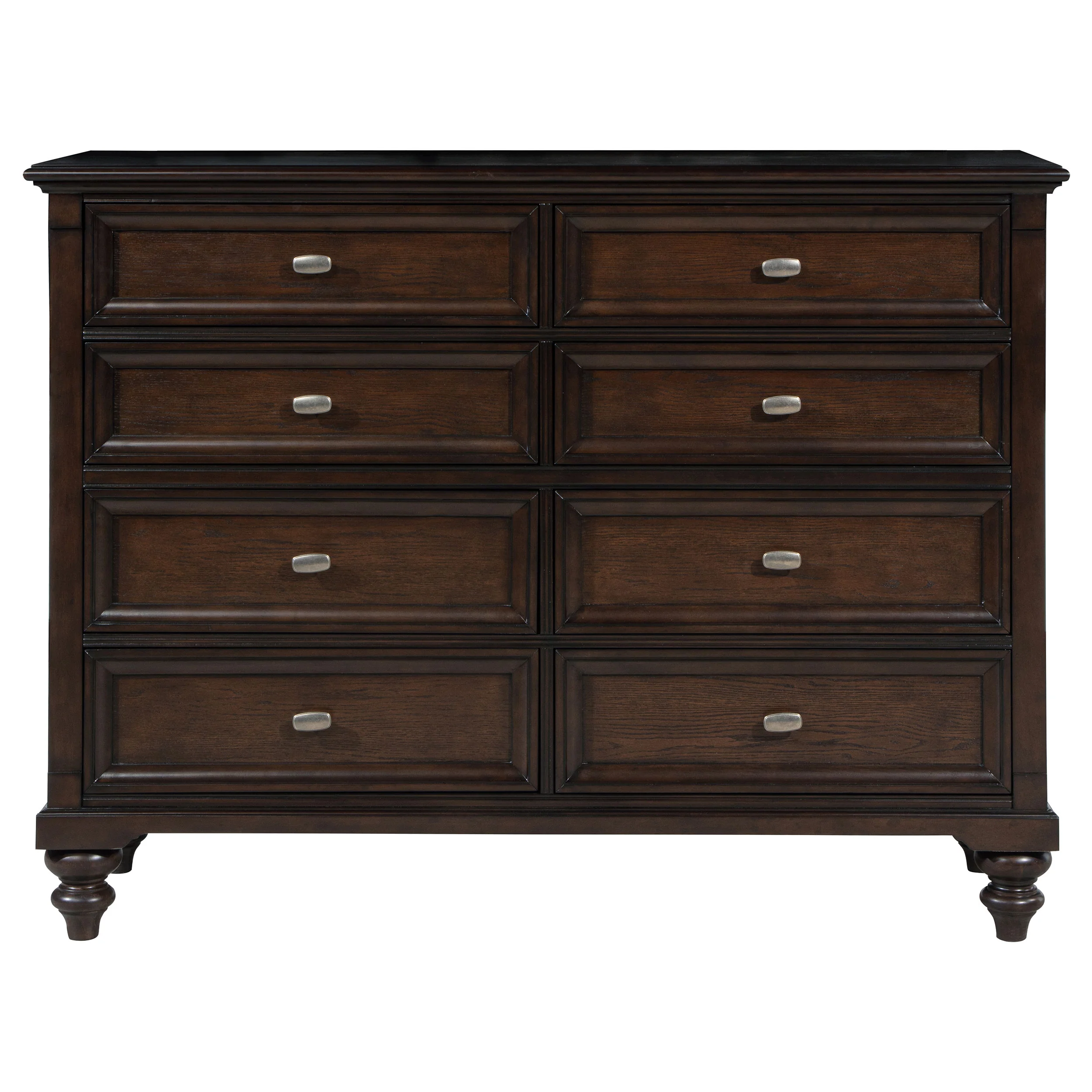 Andover 8-Drawer Dresser Cabinet Dark Oak - Image 5