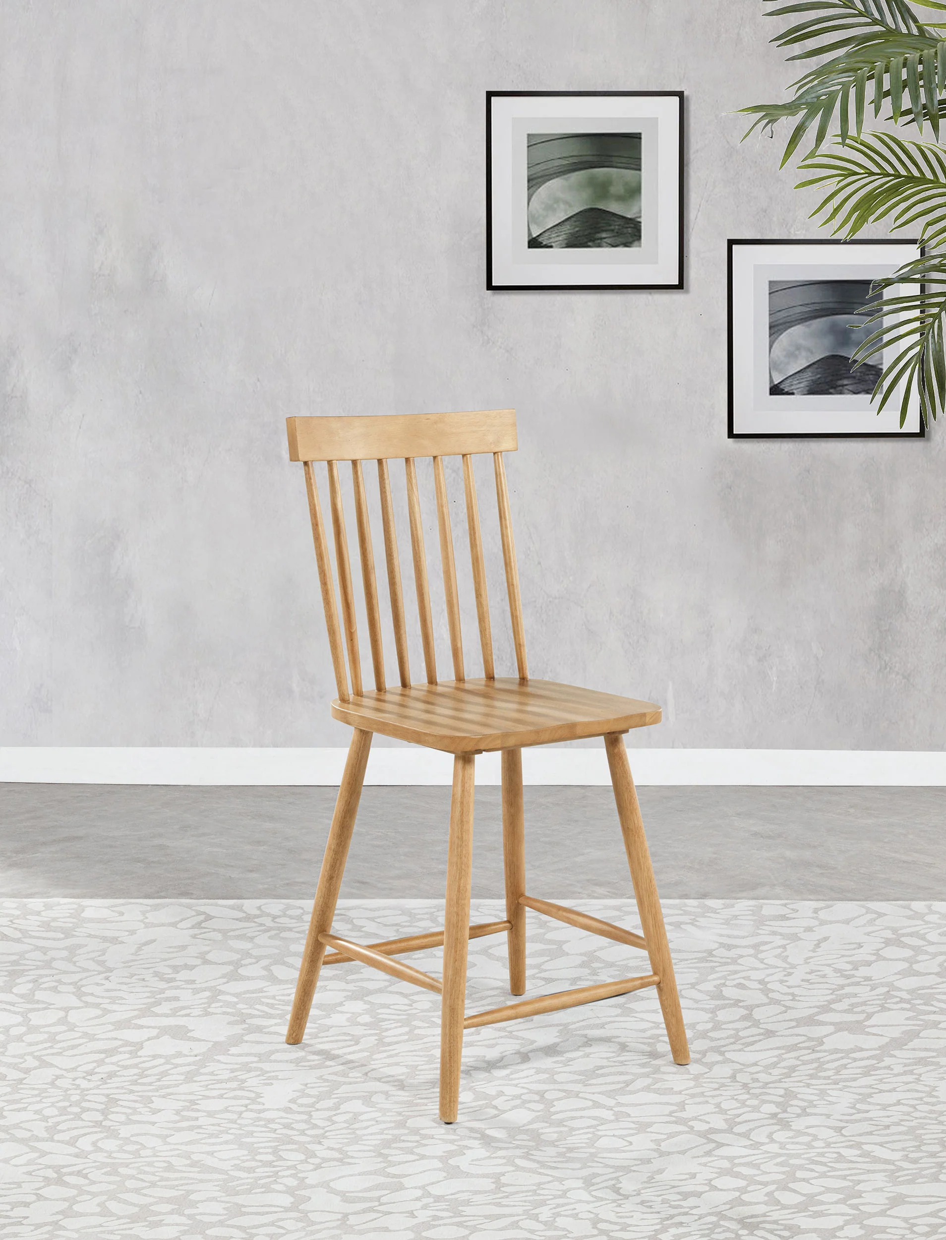 Andrews Windsor Counter Height Dining Side Chair Light Ash - Image 3