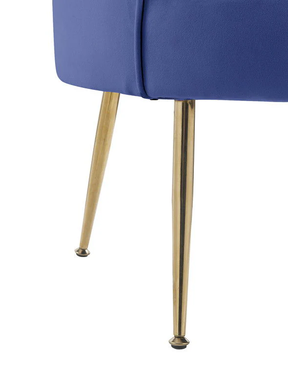 Angelina - Scalloped Back Barrel Accent Chair With Metal Legs - Image 2