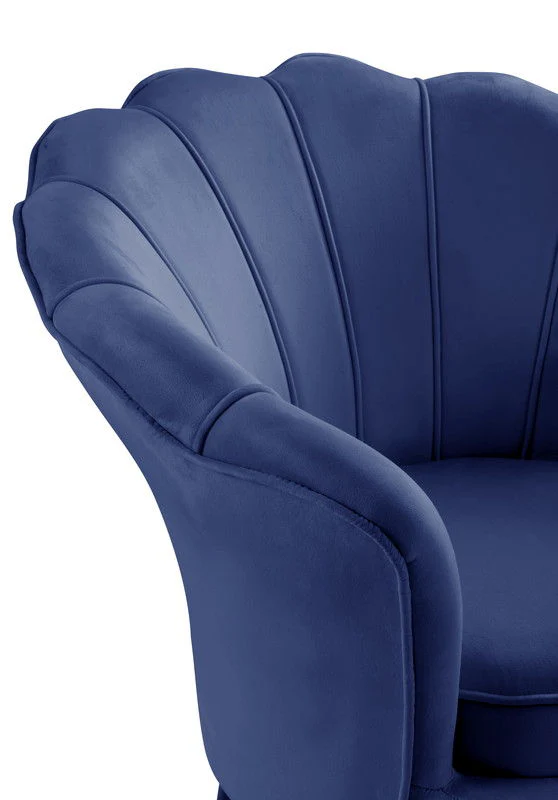 Angelina - Scalloped Back Barrel Accent Chair With Metal Legs - Image 4