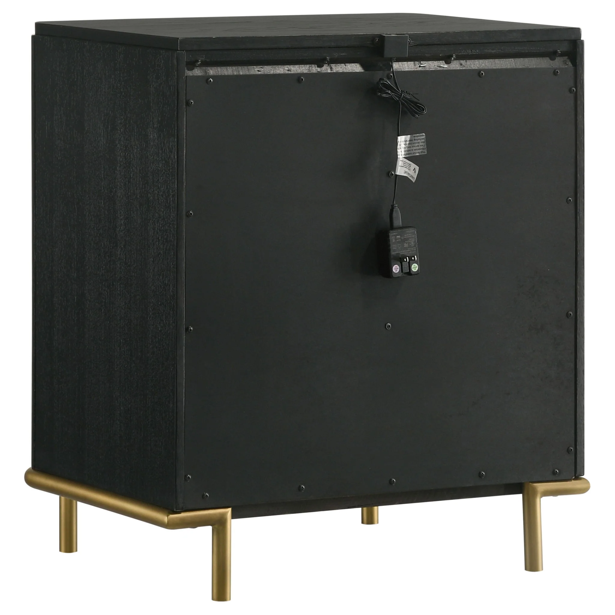 Anser - 3 Drawer Nightstand - Black - Image 5