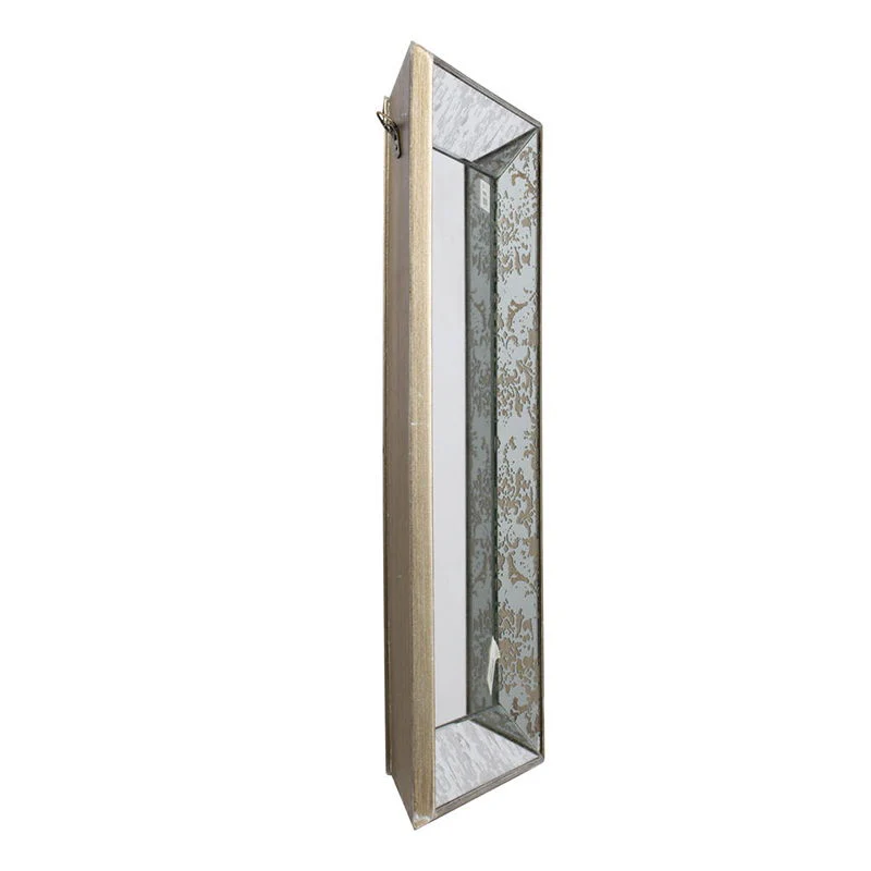 Antique Rectangle Mirror With Floral Accents, Mirrored Display Tray, Hanging Wall Mirror - Image 21