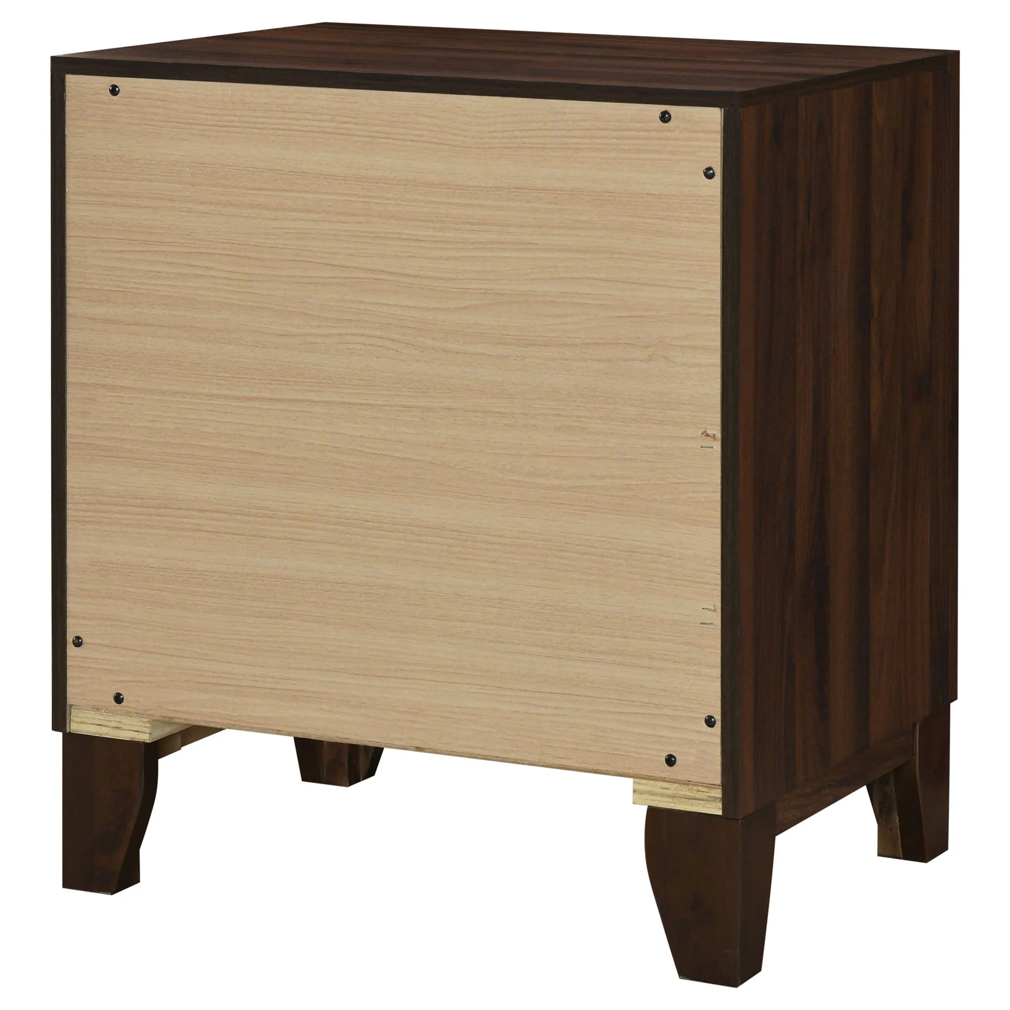 Anza - 2 Drawer Nightstand Bedside Table With Smooth Storage - Walnut - Image 7