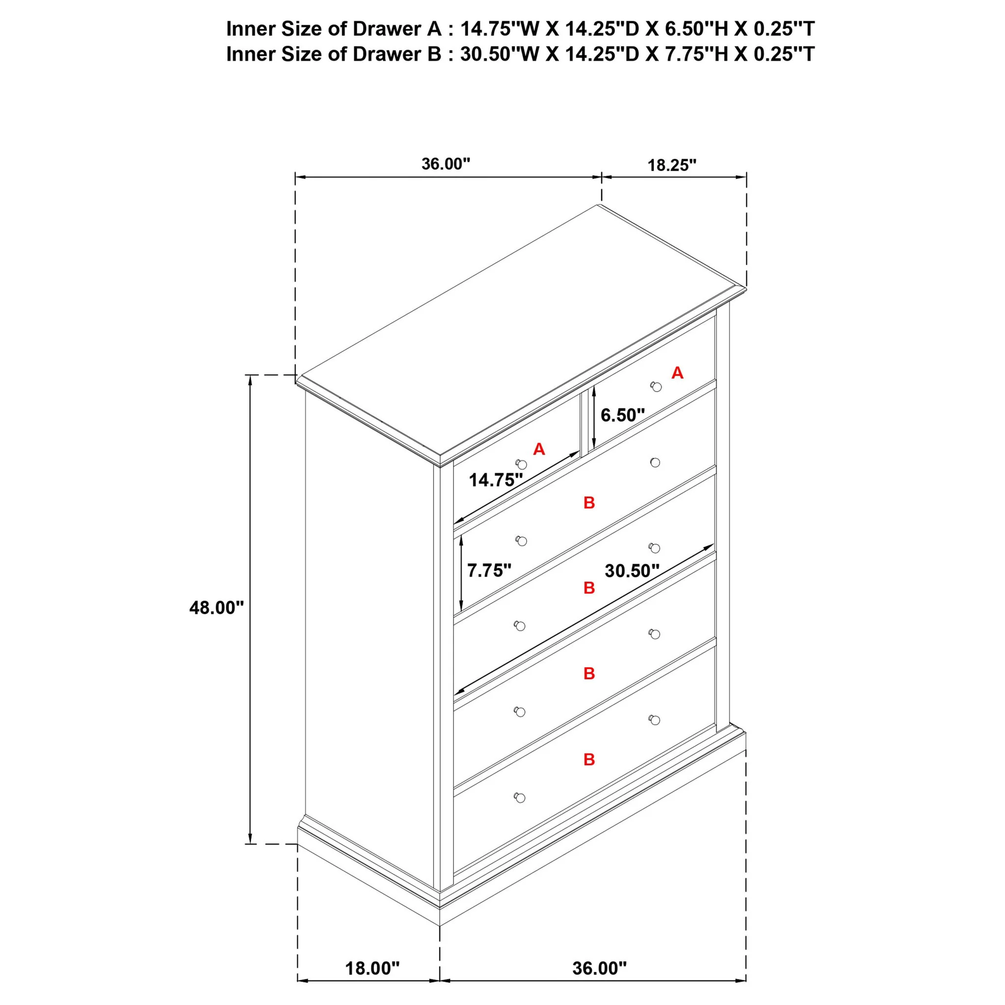 Anzio - 6 Drawer Bedroom Chest - Image 26