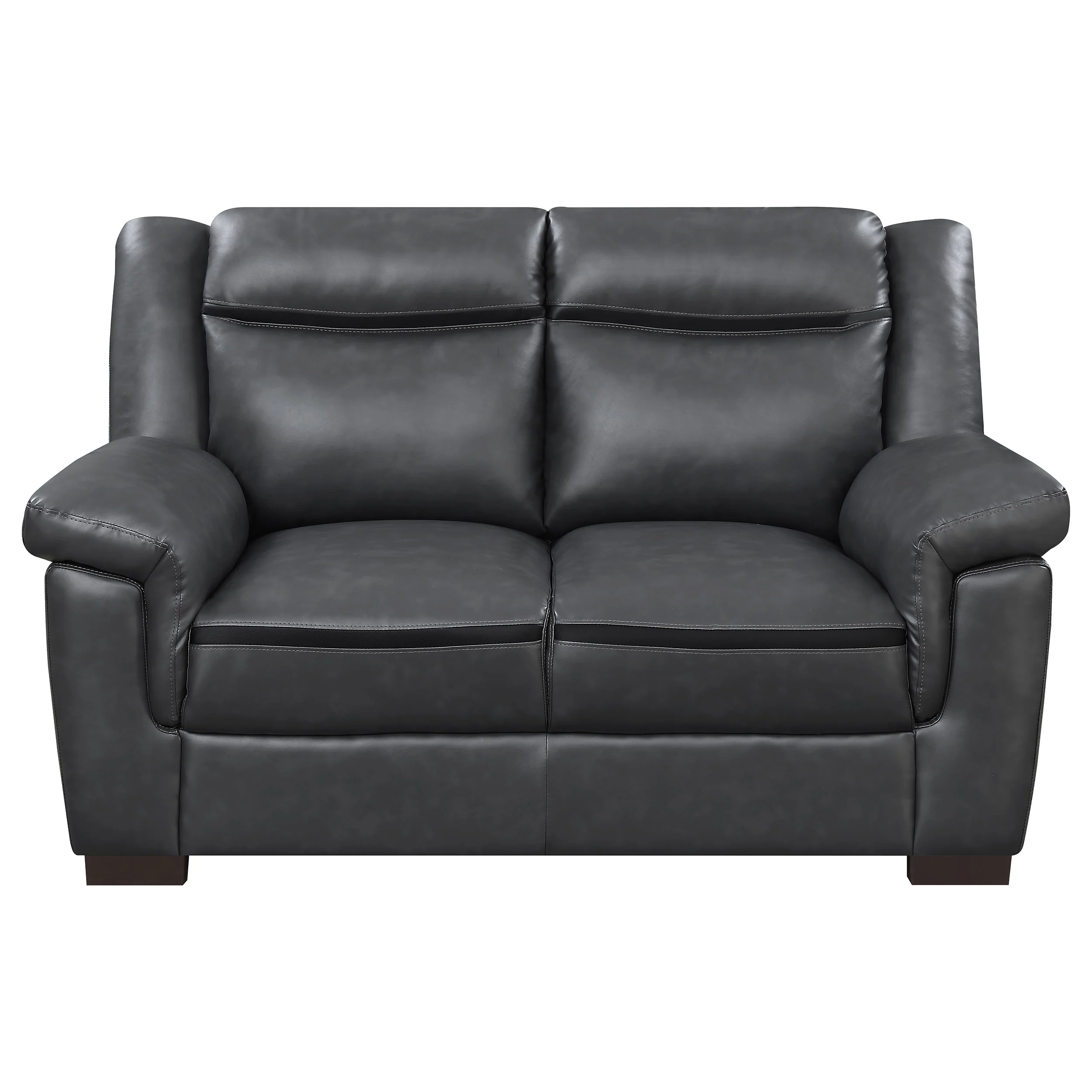 Arabella 2-Piece Upholstered Sofa Set in Grey - Image 4