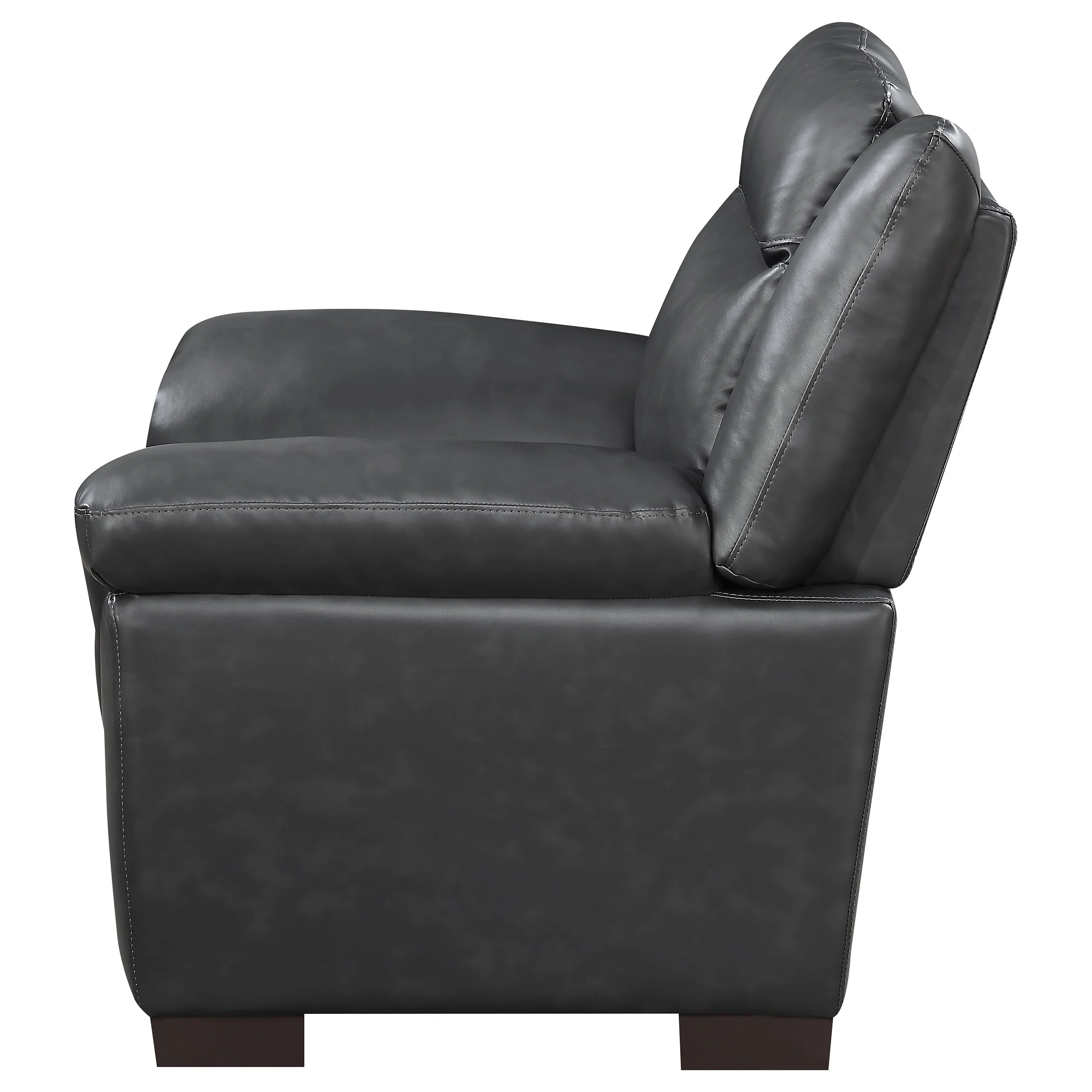 Arabella Upholstered Padded Arm Accent Chair Grey - Image 3