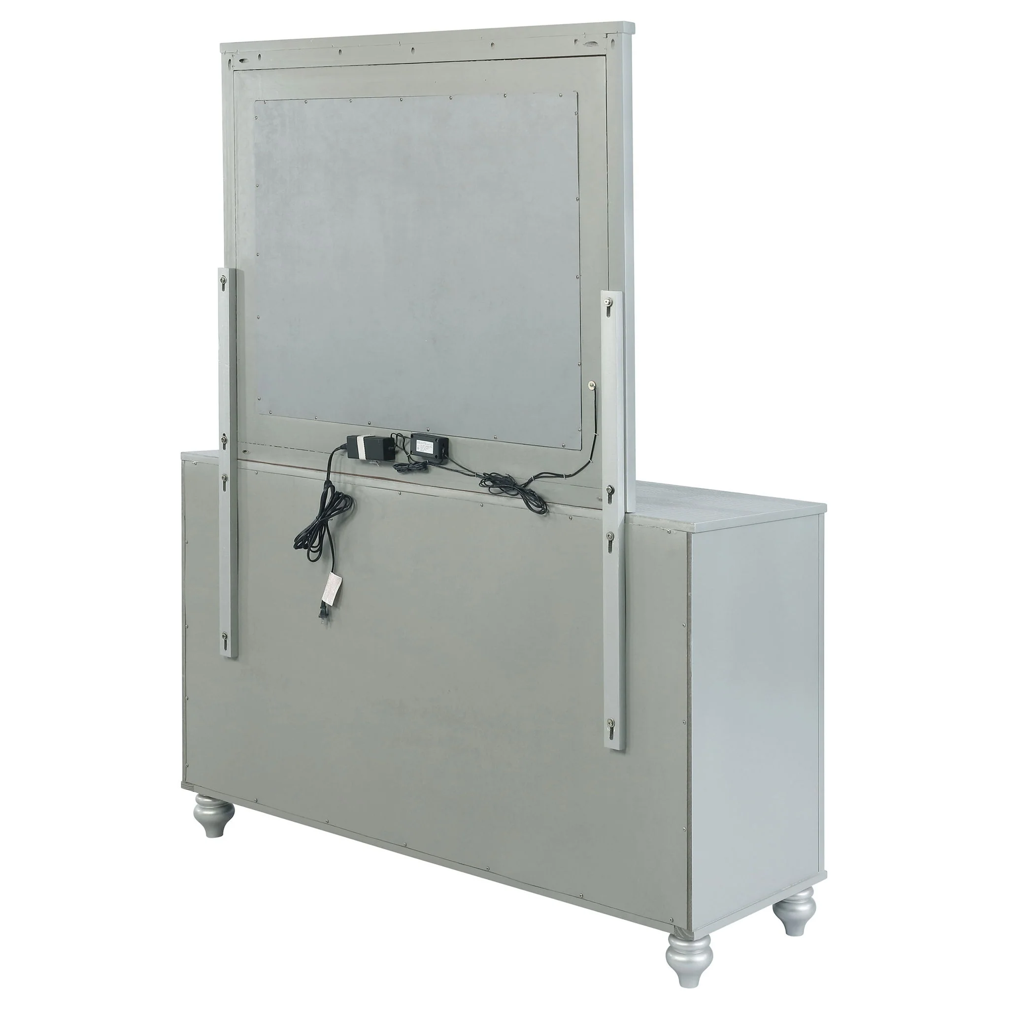 Arabesque - 6 Drawer Dresser With Mirror - Silver - Image 7