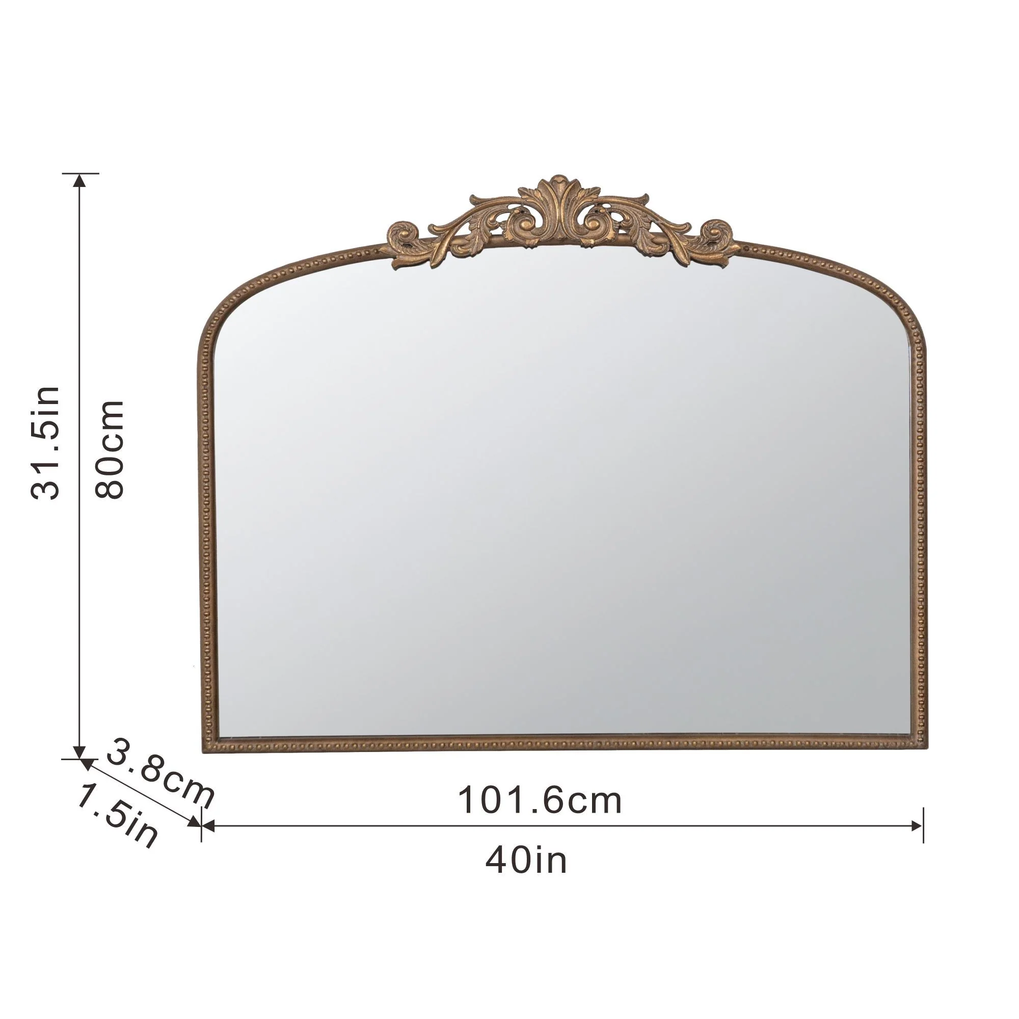 Arch Mirror, Baroque Inspired Wall Decor For Bathroom, Bedroom, Living Room - Image 12