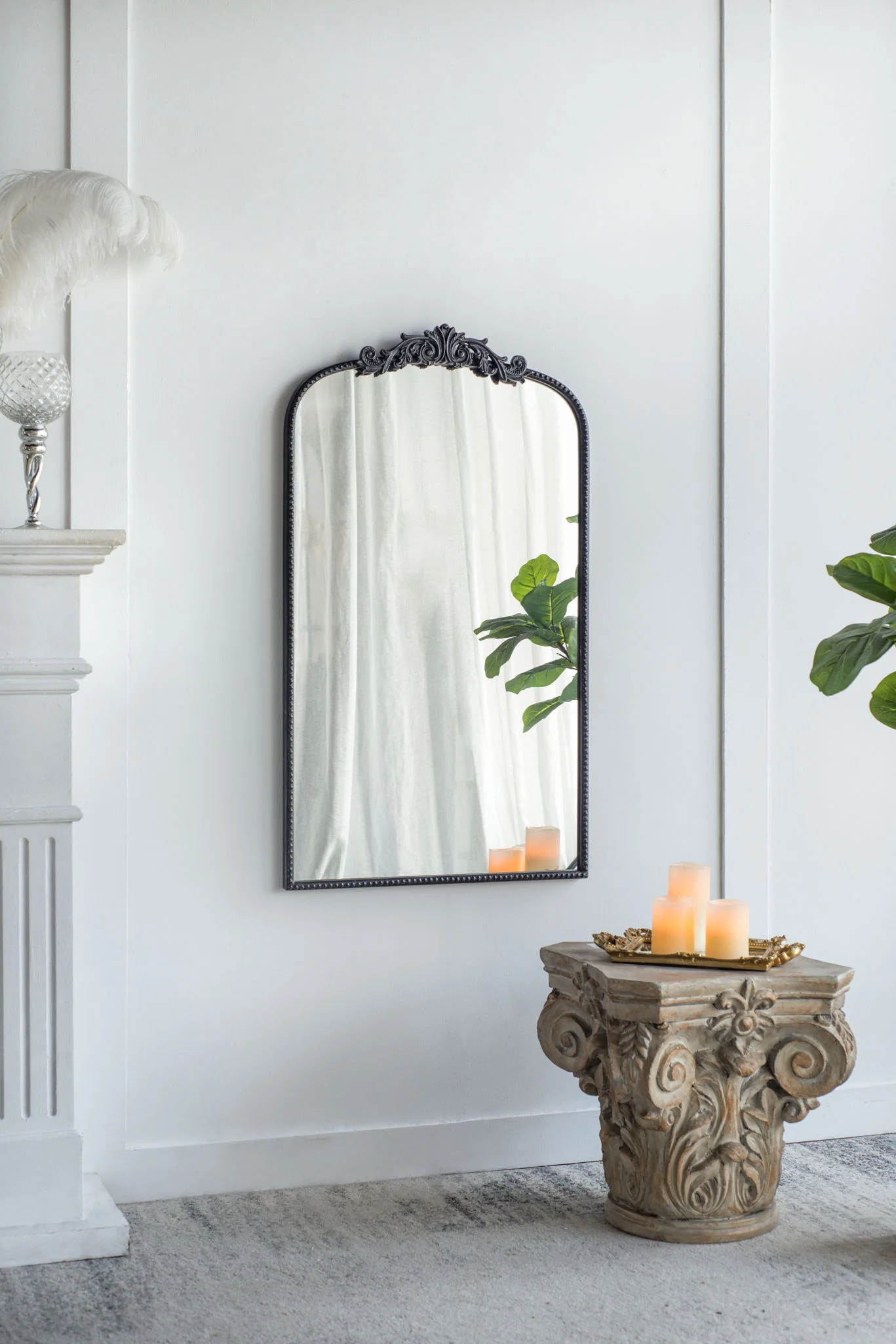 Arch Mirror, Baroque Inspired Wall Decor For Bathroom, Bedroom, Living Room - Image 13