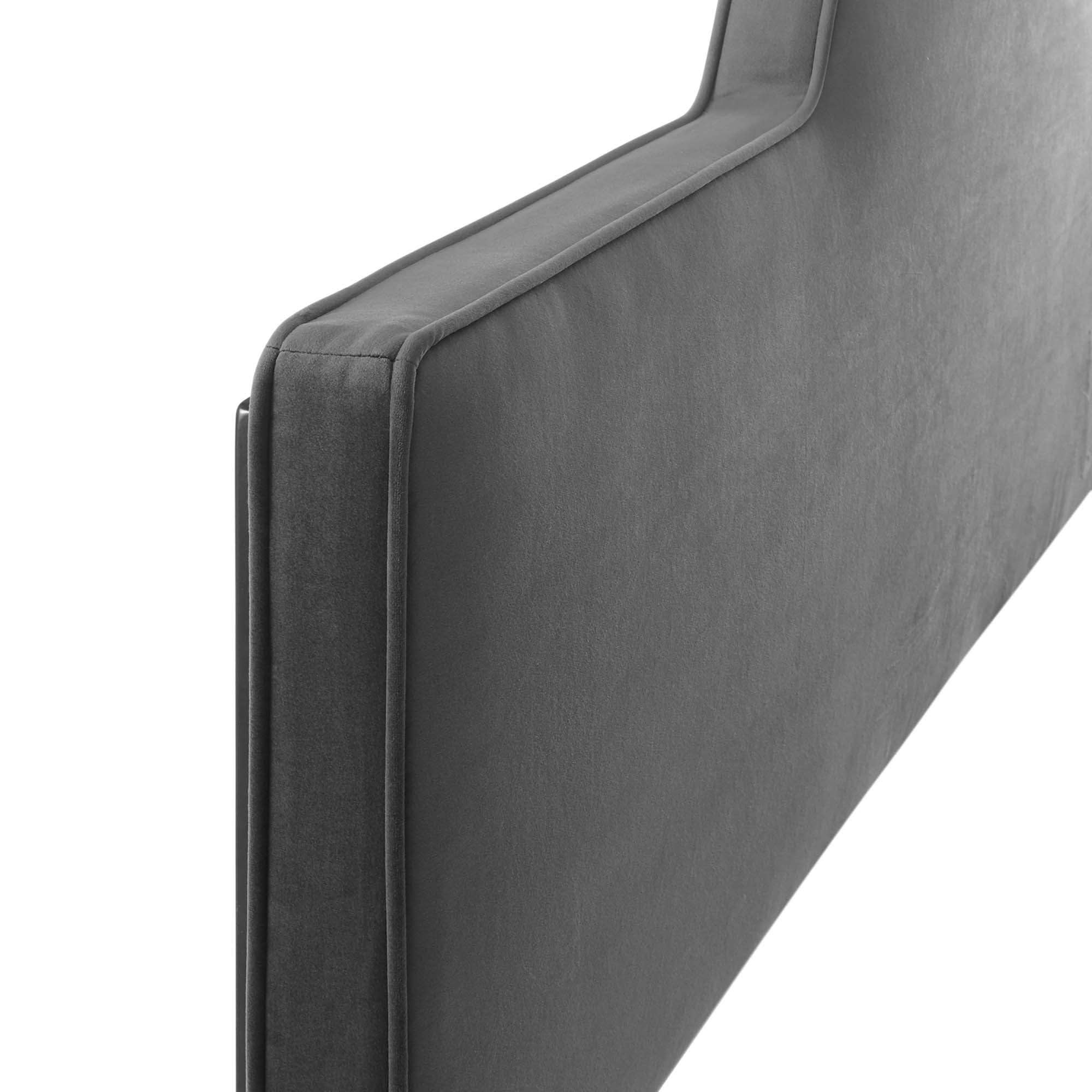 Arched Performance Velvet Upholstered Headboard - Image 49