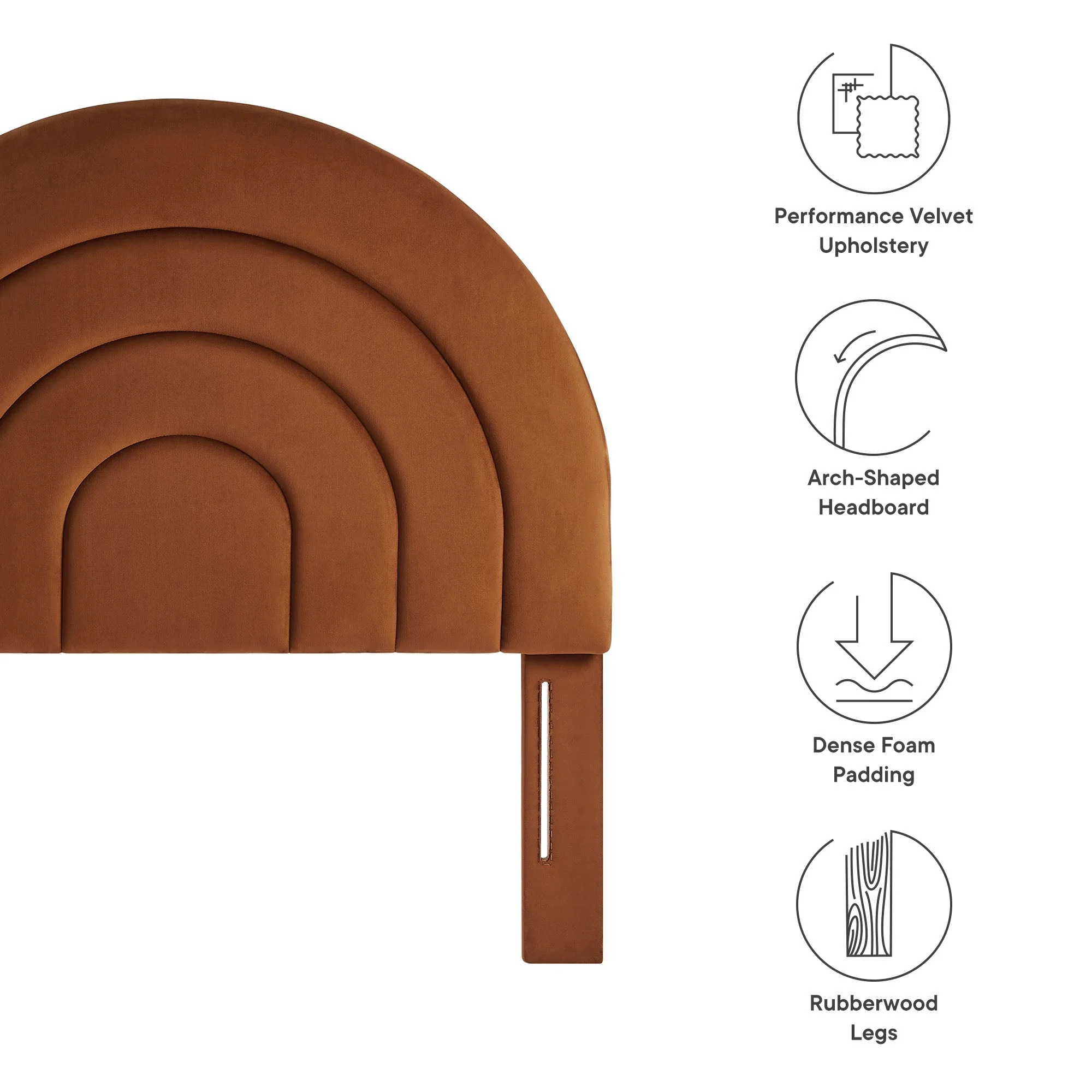 Arched Performance Velvet Upholstered Headboard - Image 22