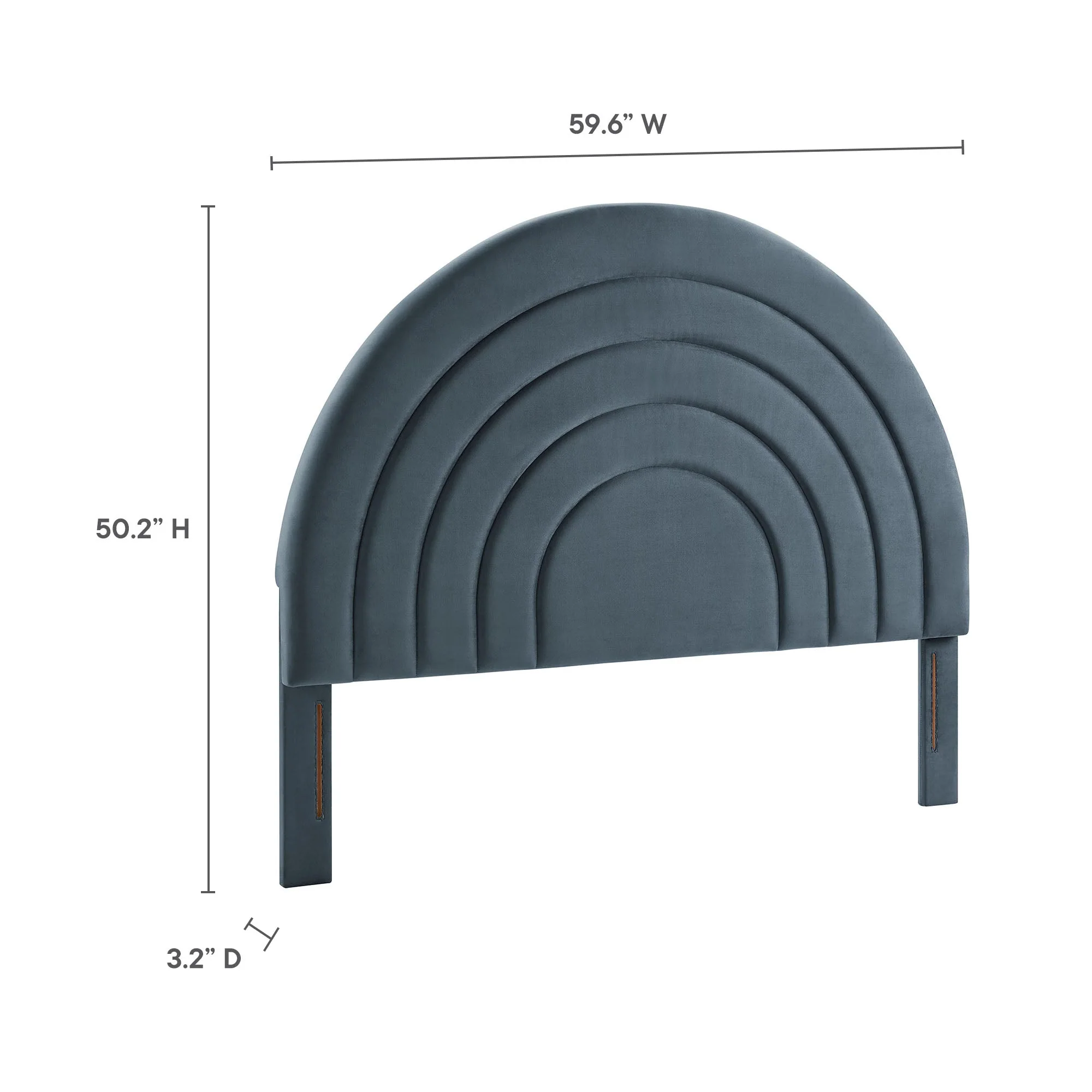 Arched Performance Velvet Upholstered Headboard - Image 38
