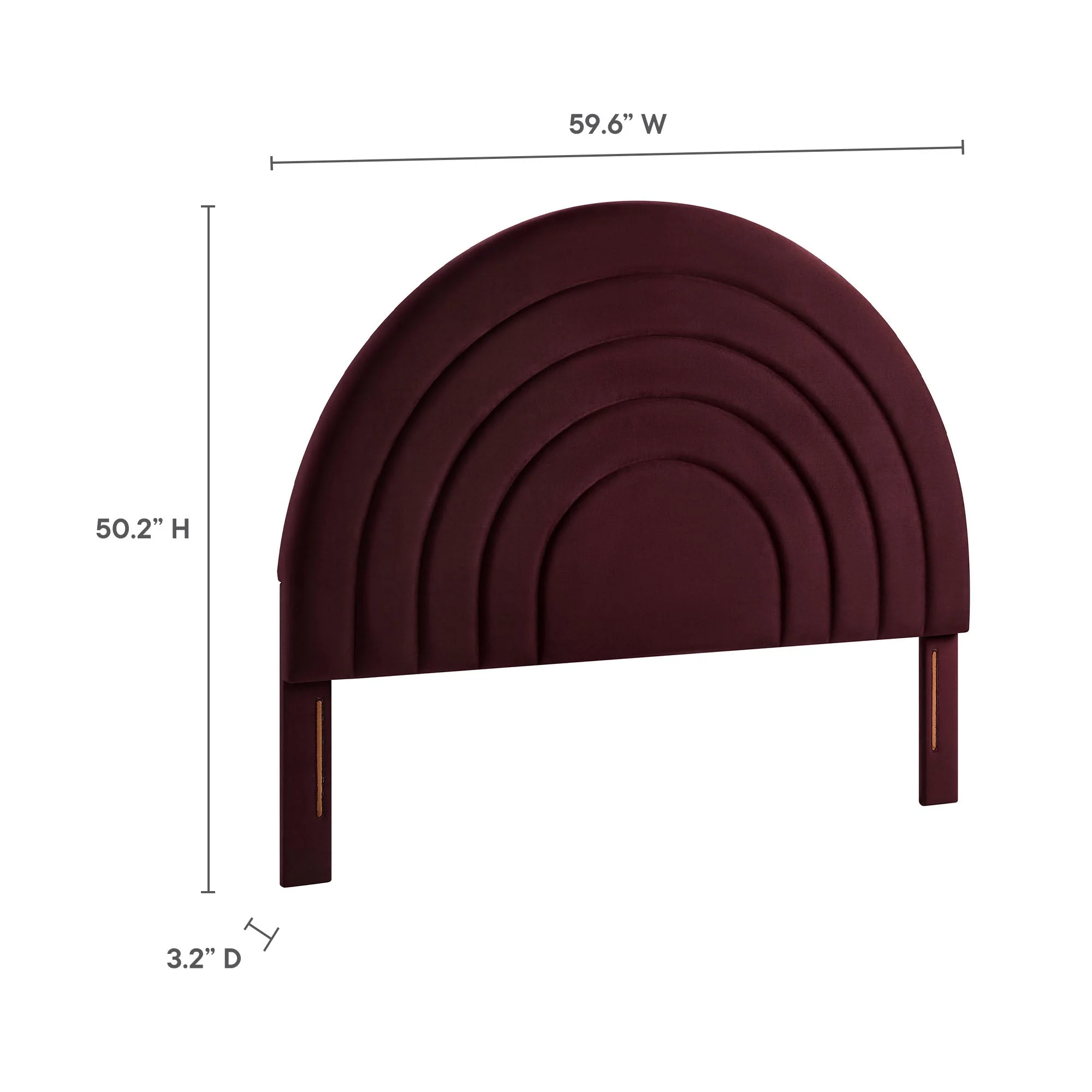 Arched Performance Velvet Upholstered Headboard - Image 43