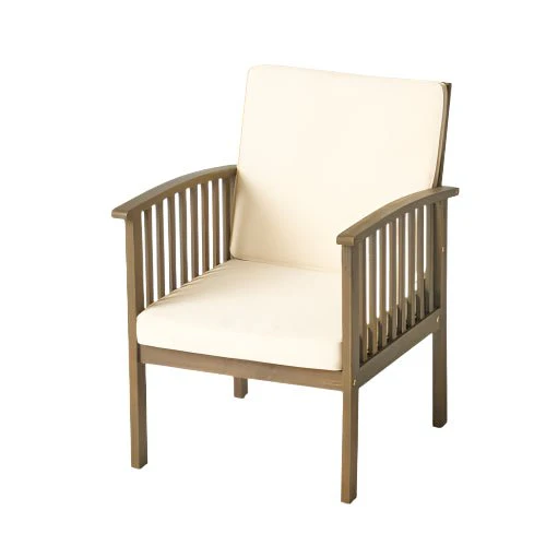 Ardelle 5 Piece Acacia Wood Outdoor Club Chair & Dining Table Set - Image 8