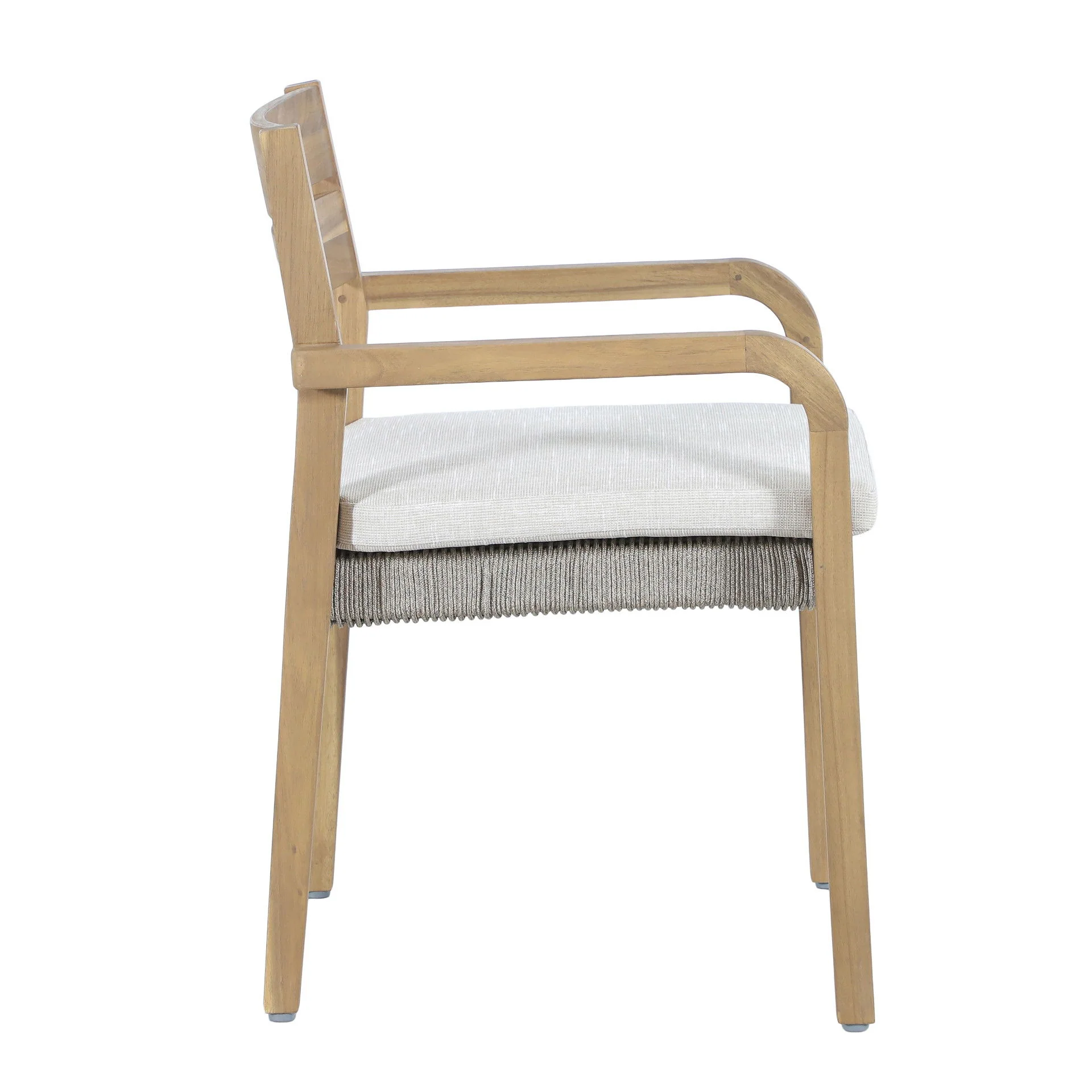 Arden - Wood And Wicker Patio Dining Chair (Set of 2) - Natural / Brown - Image 4