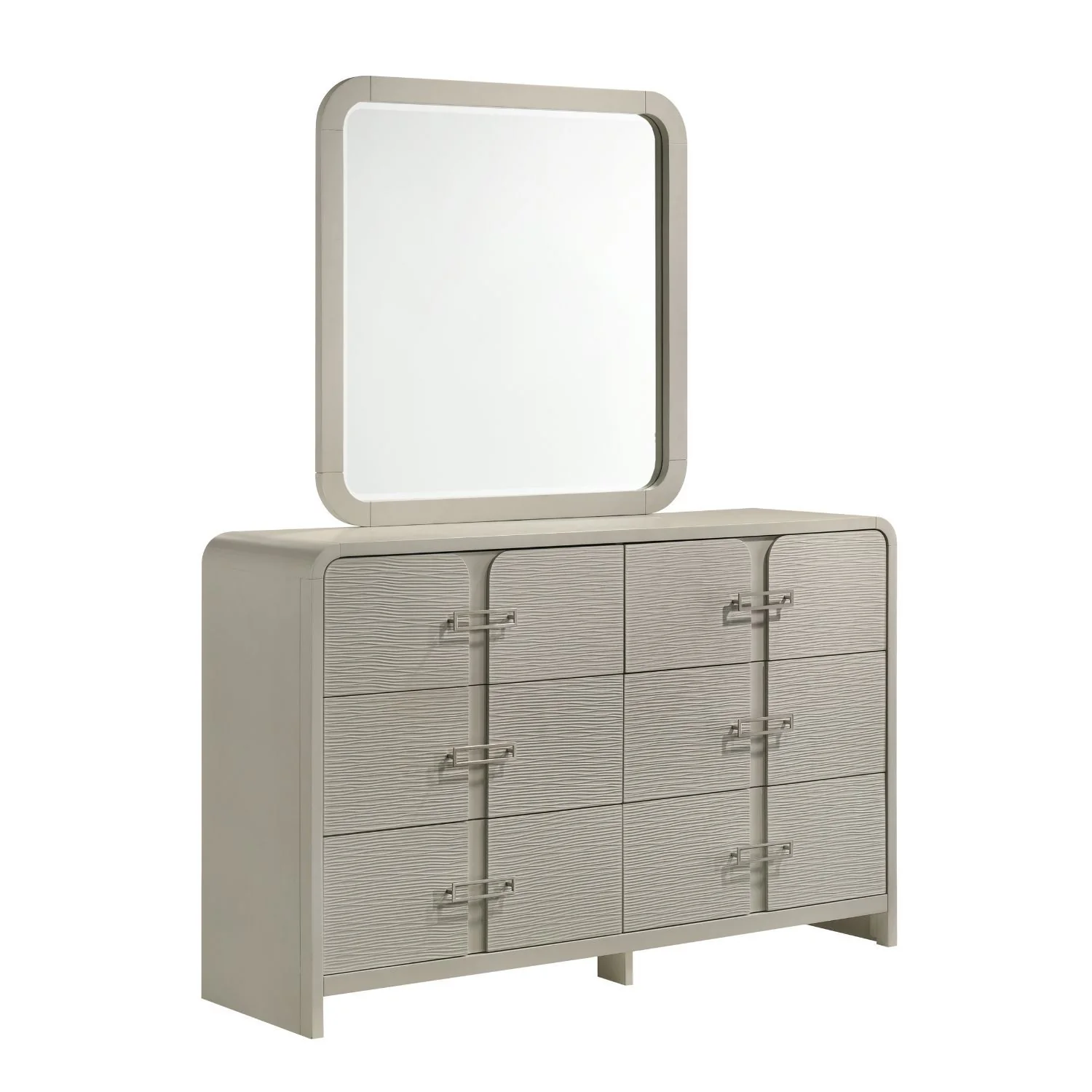 Aria - 6 Drawer Dresser - Beige - Image 3