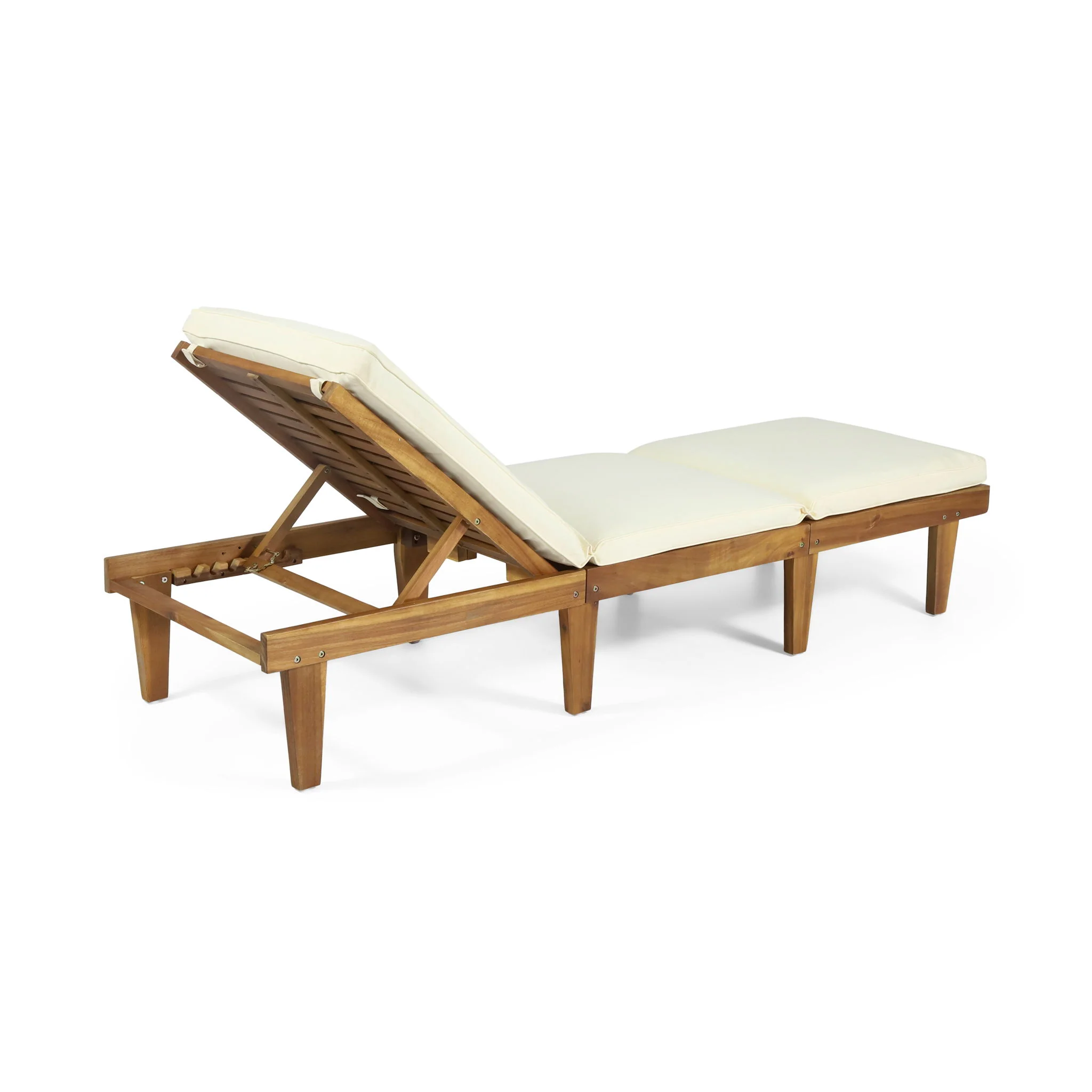 Ariana - Wood Chaise Lounge With Cushion - Image 9