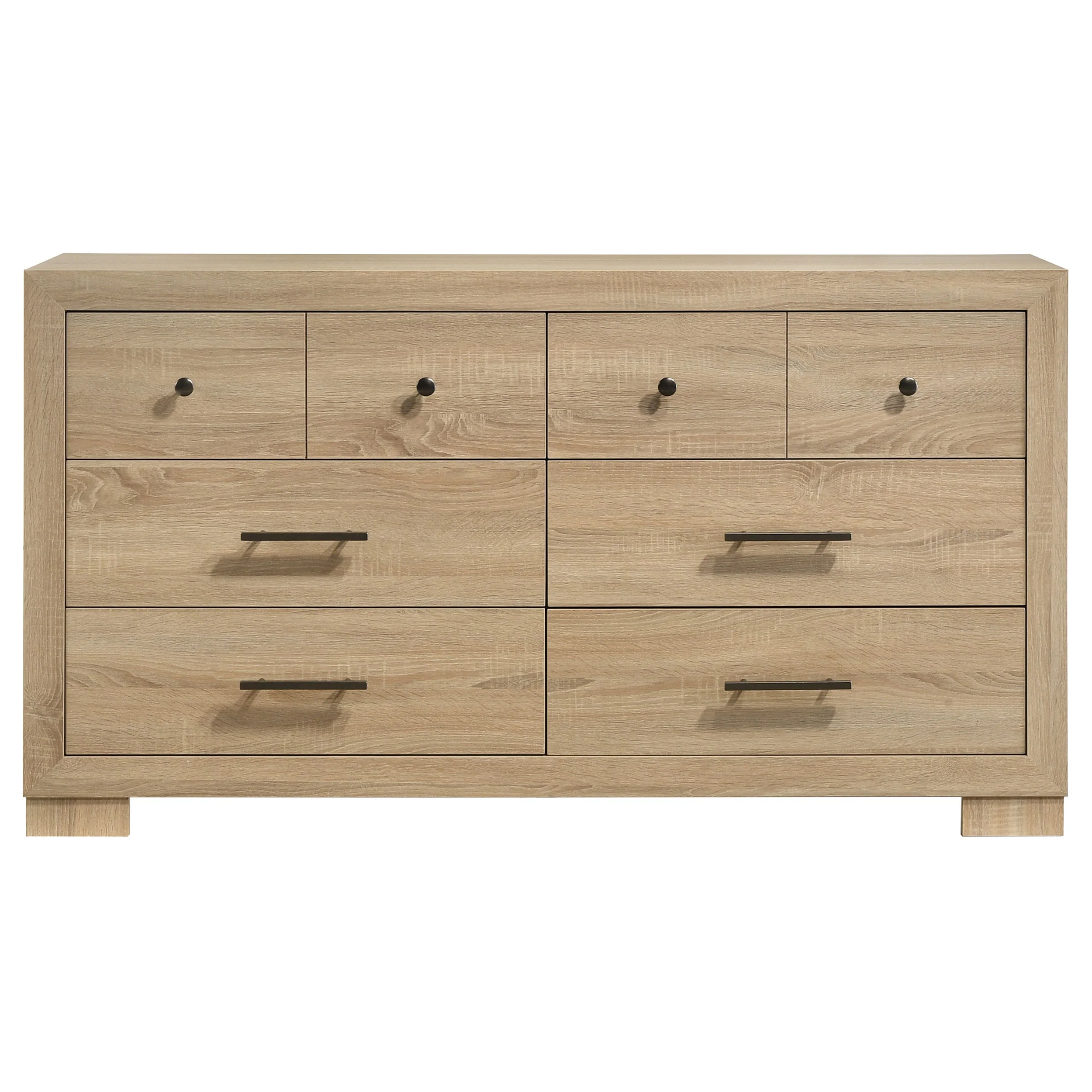 Arielle 6-Drawer Bedroom Dresser - Light Oak - Image 4