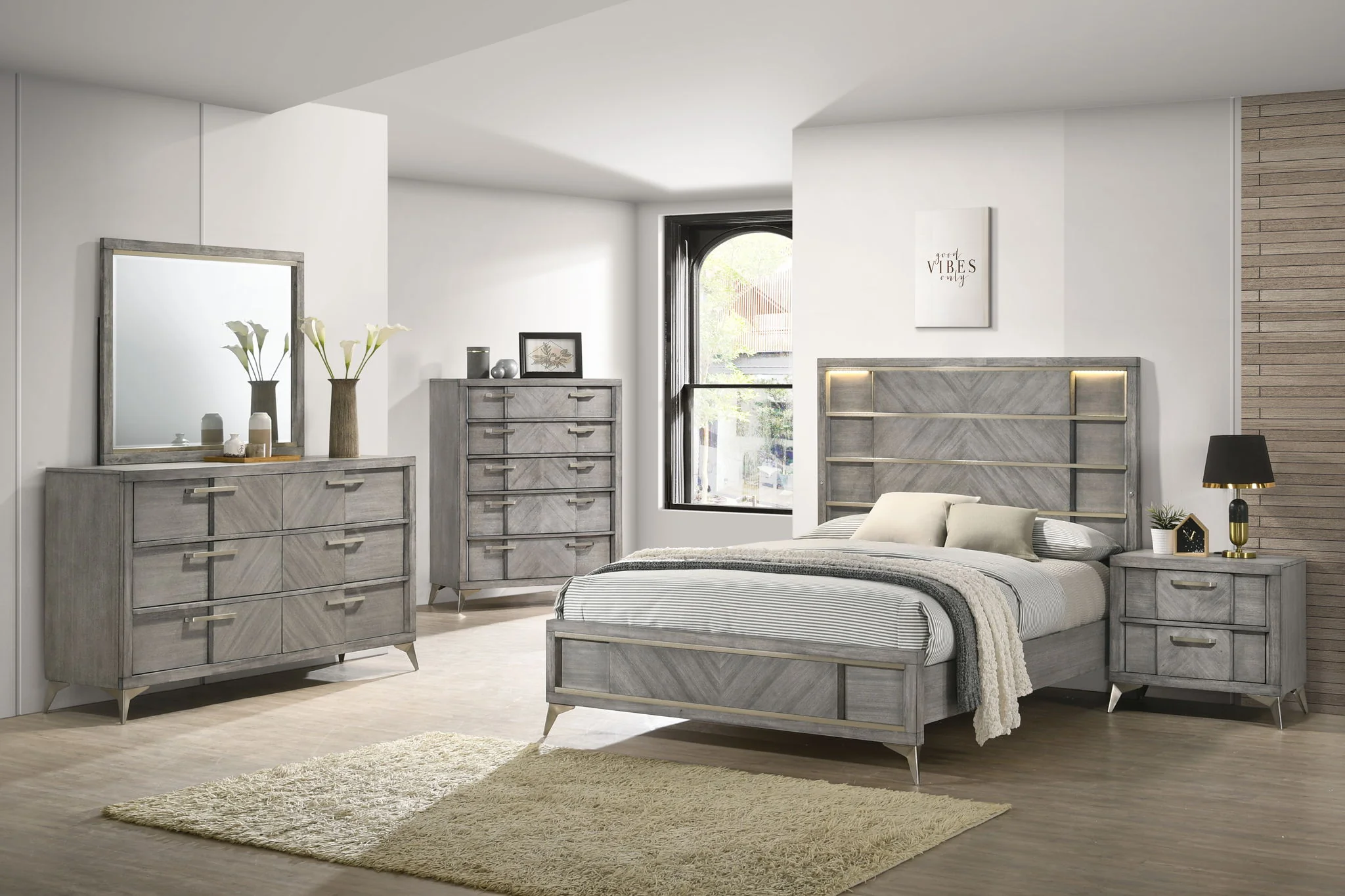 Aries - 2 Drawer Nightstand - Gray - Image 5