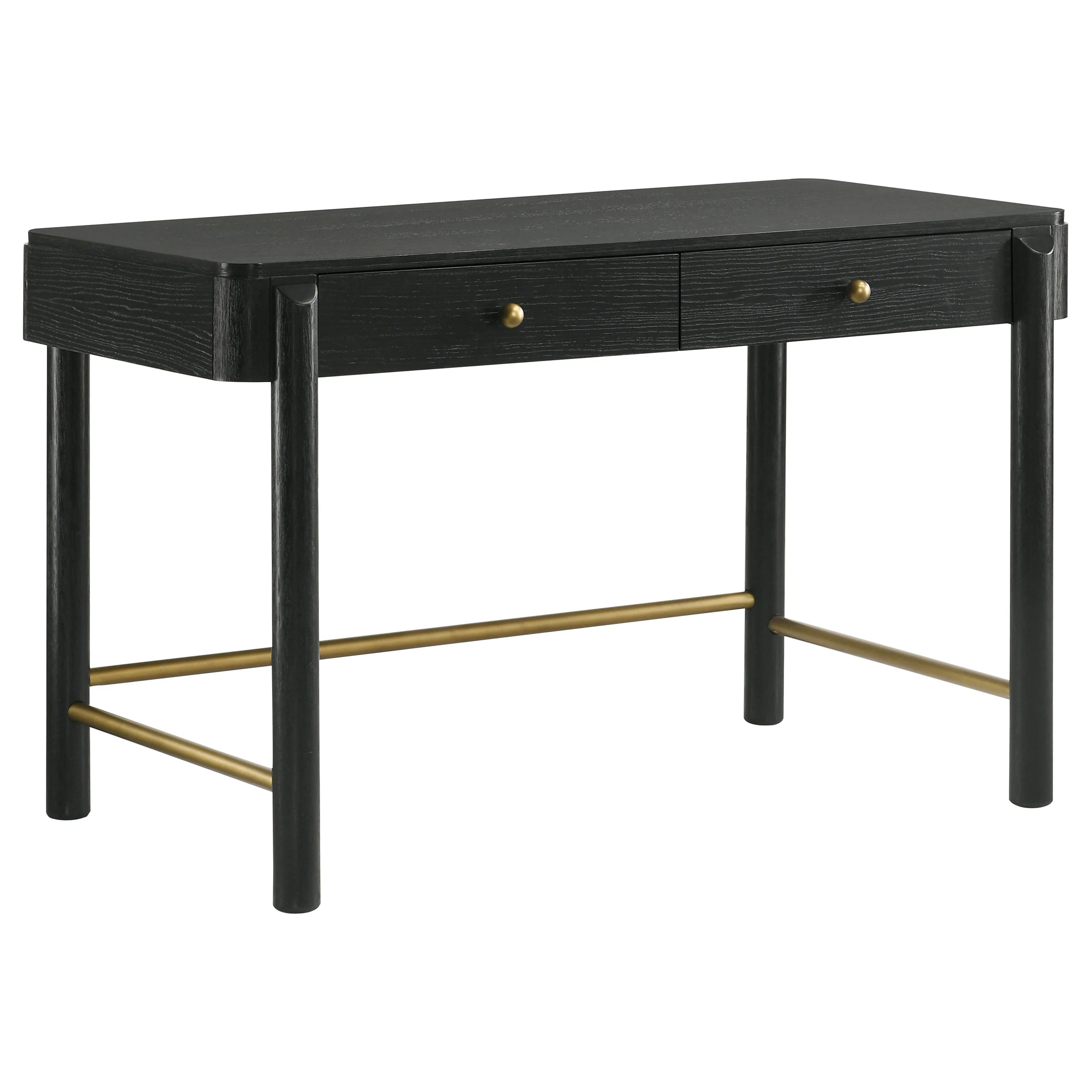 Arini 2-Piece Black Makeup Vanity Table and Mirror Set - Image 4