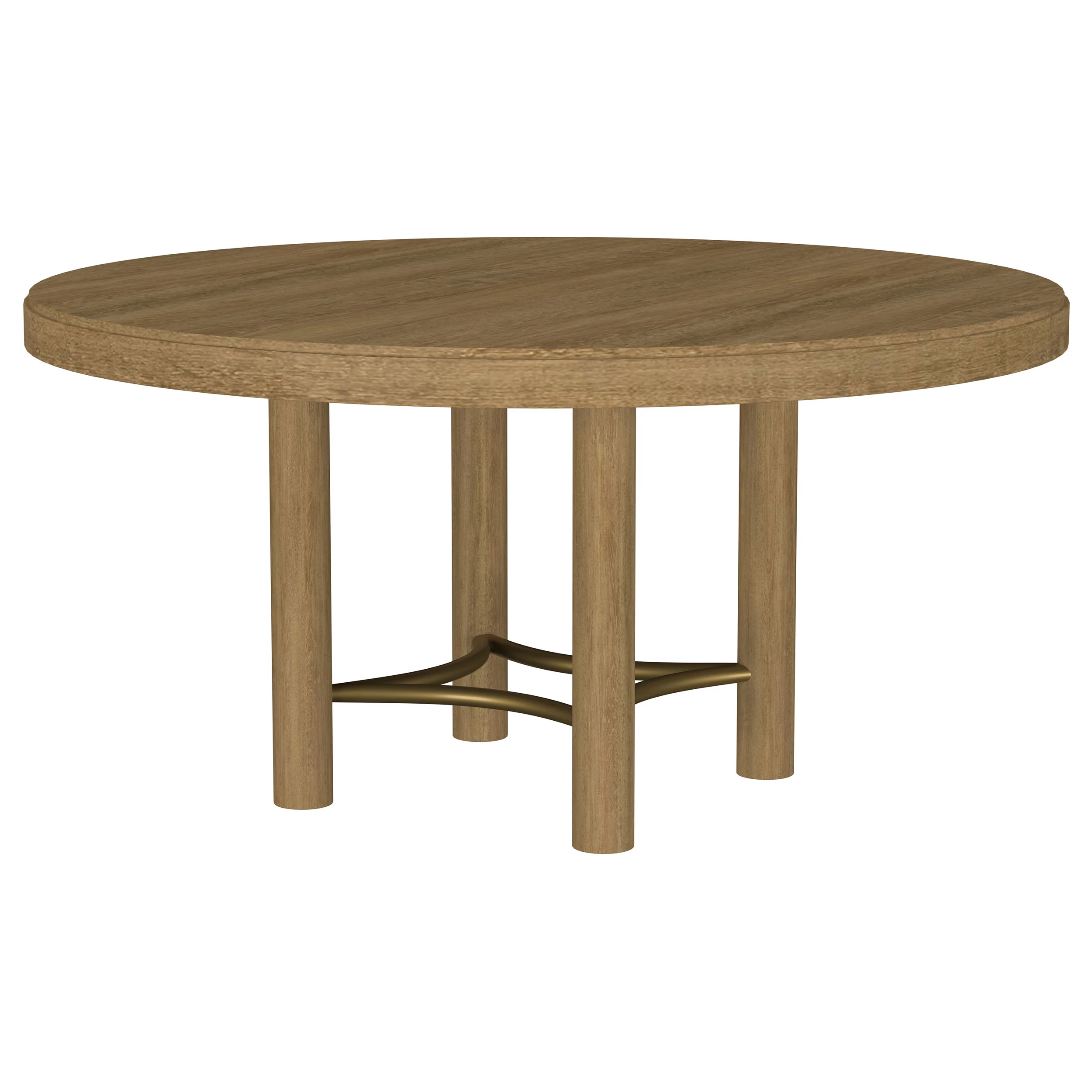 Arini 60-Inch Round Wood Dining Table, Sand Wash - Image 3