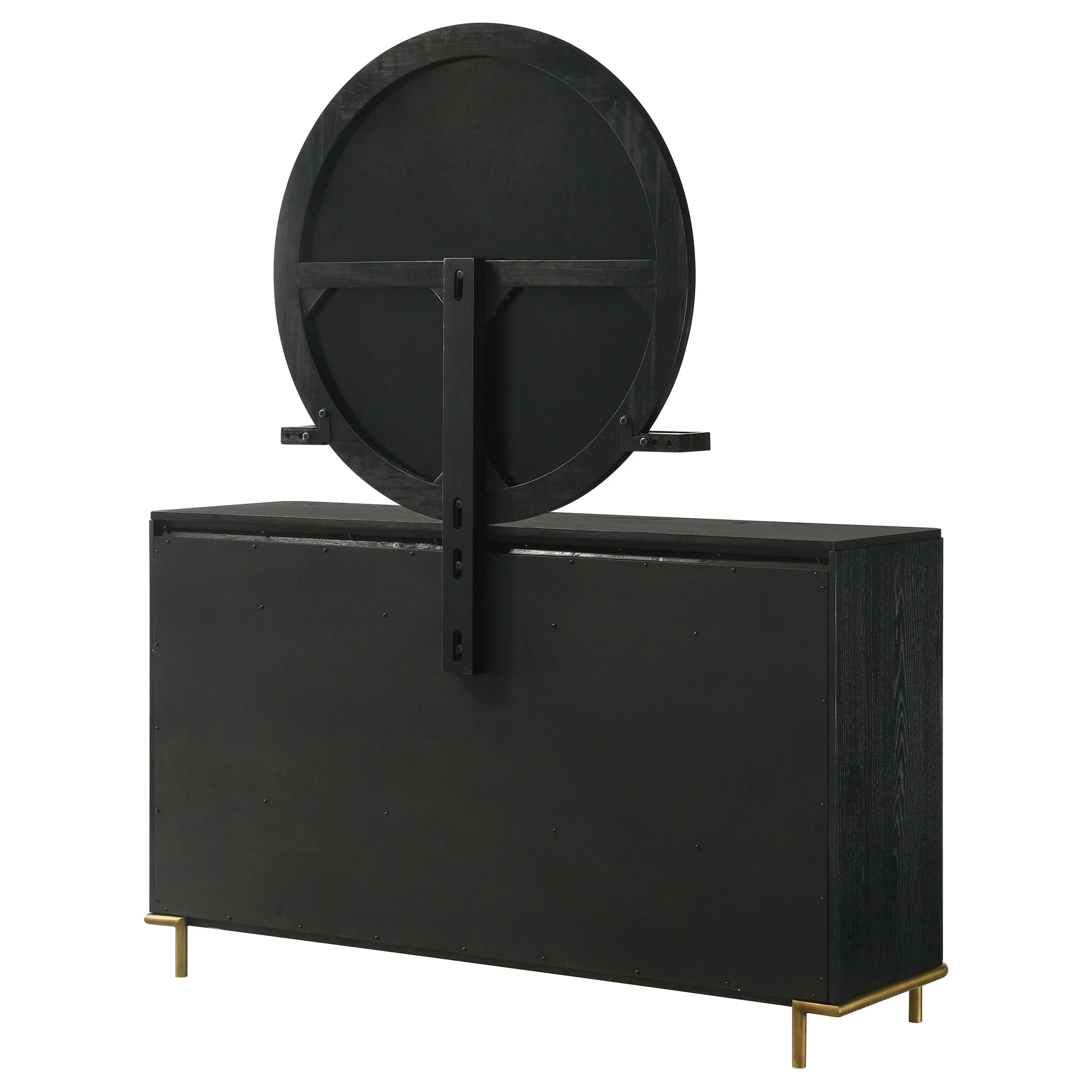 Arini 8-Drawer Dresser with Mirror in Black - Image 6