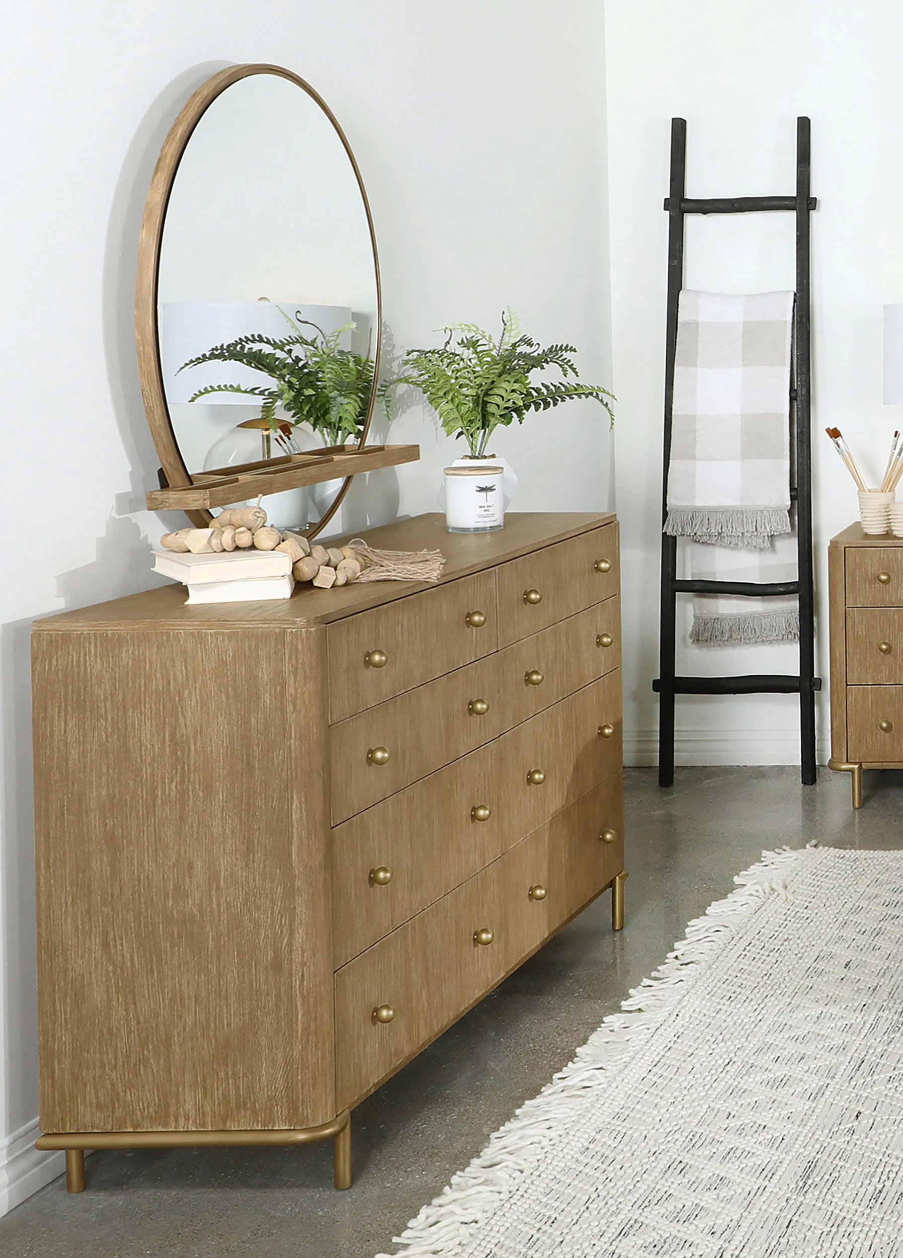 Arini 8-Drawer Dresser with Mirror, Sand Wash - Image 5