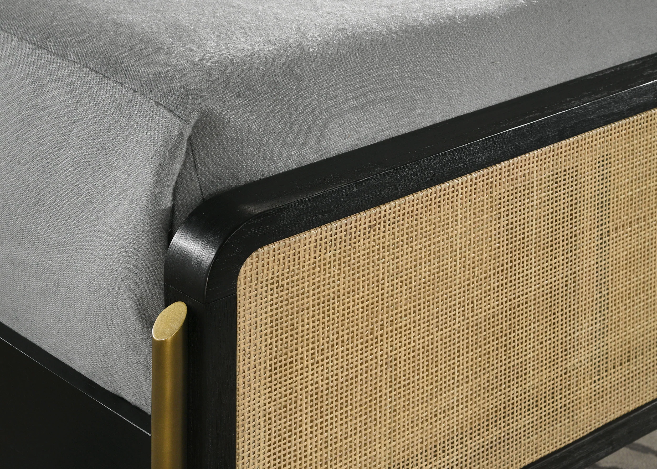 Arini Rattan California King Panel Bed in Black - Image 10