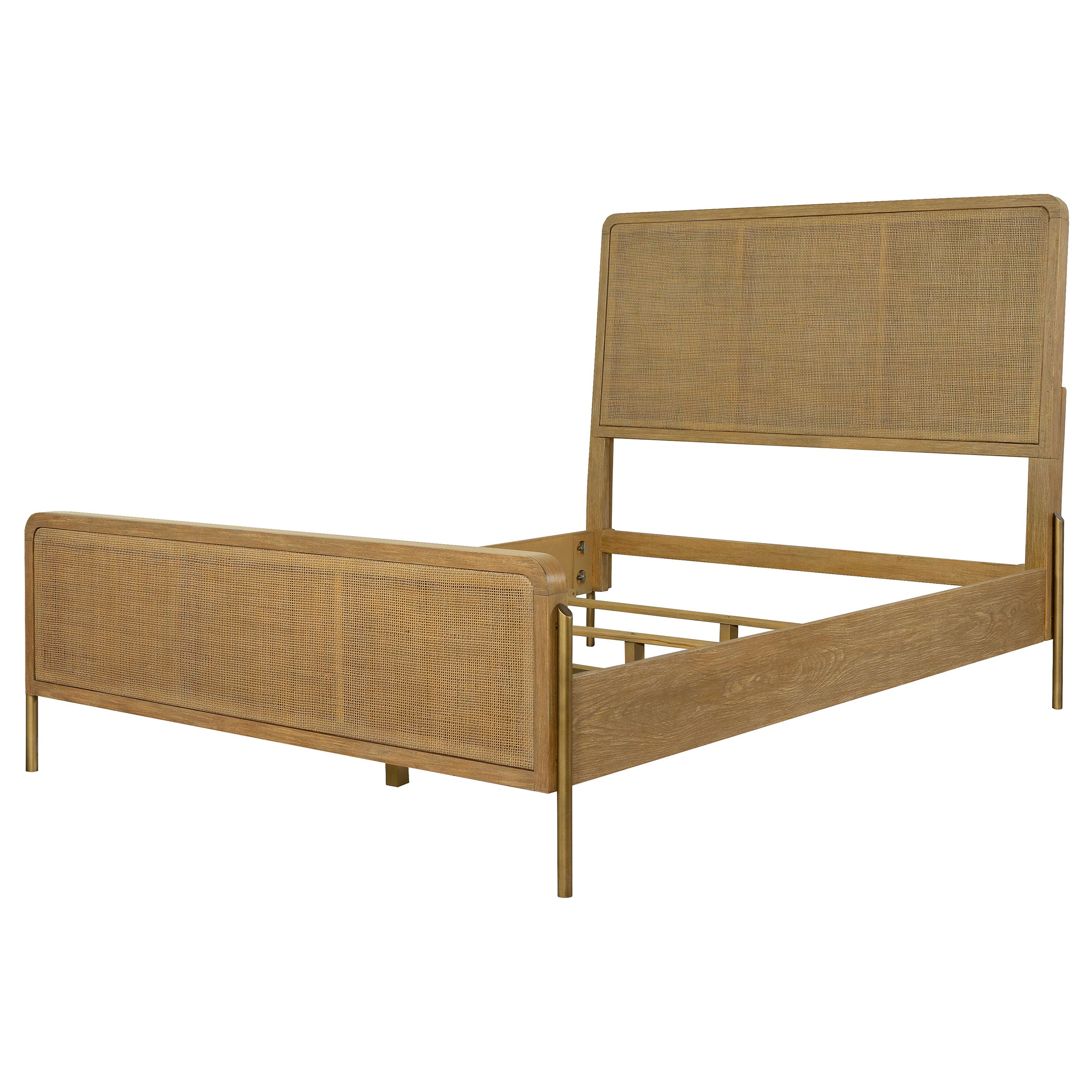 Arini Rattan California King Panel Bed Sand Wash - Image 5