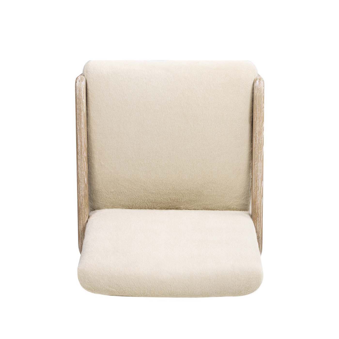 Arizona - Solid Ash Upholstered Counter Stool With Rope Detail - Creme De La Creme White - Image 3