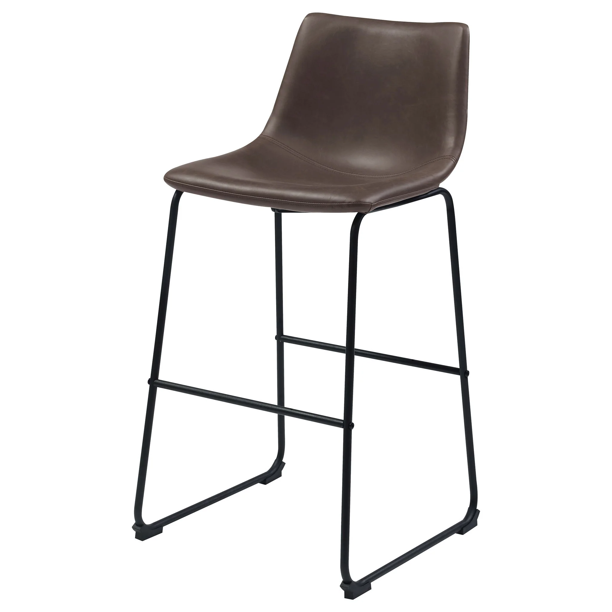 Armless Bar Stool (Set of 2) - Brown - Image 5