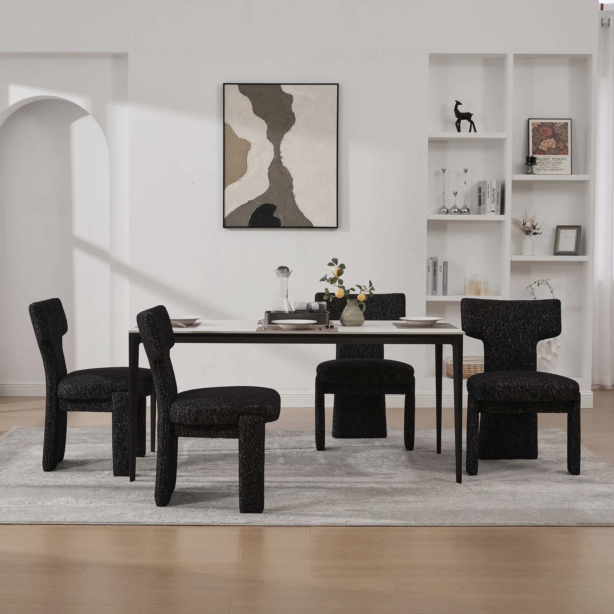 Armless Curved Back Accent Chairs - Image 19