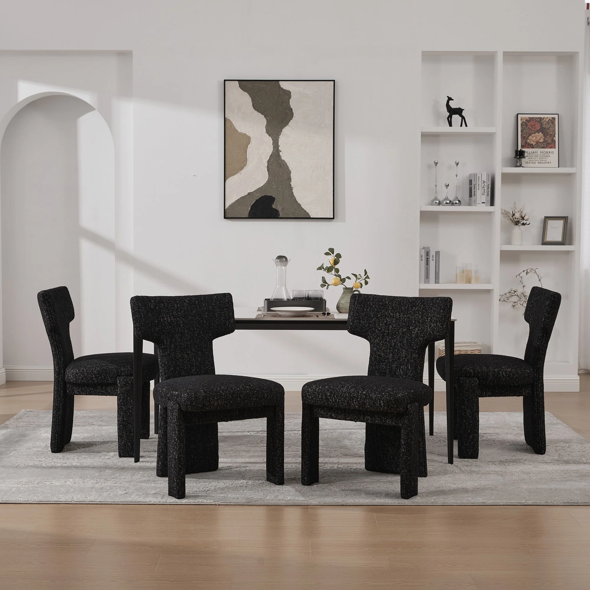 Armless Curved Back Accent Chairs - Image 33