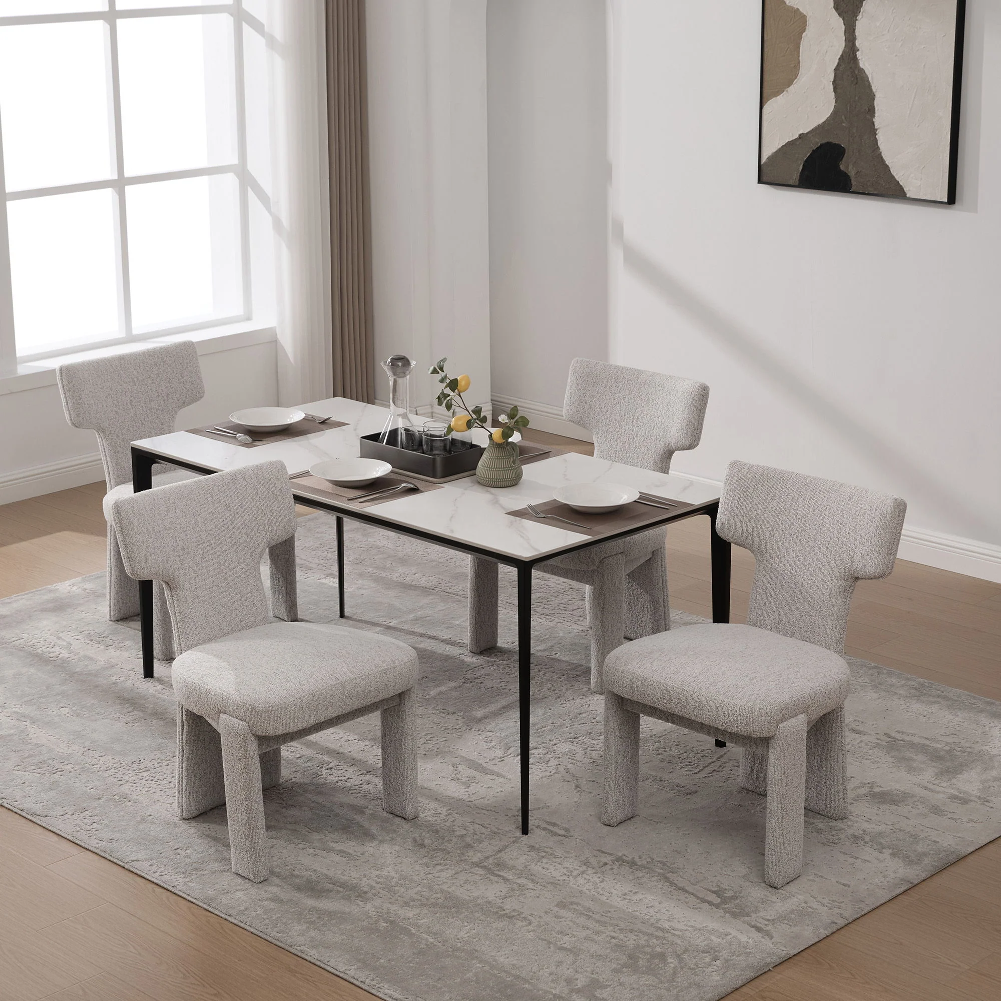 Armless Curved Back Accent Chairs - Image 38