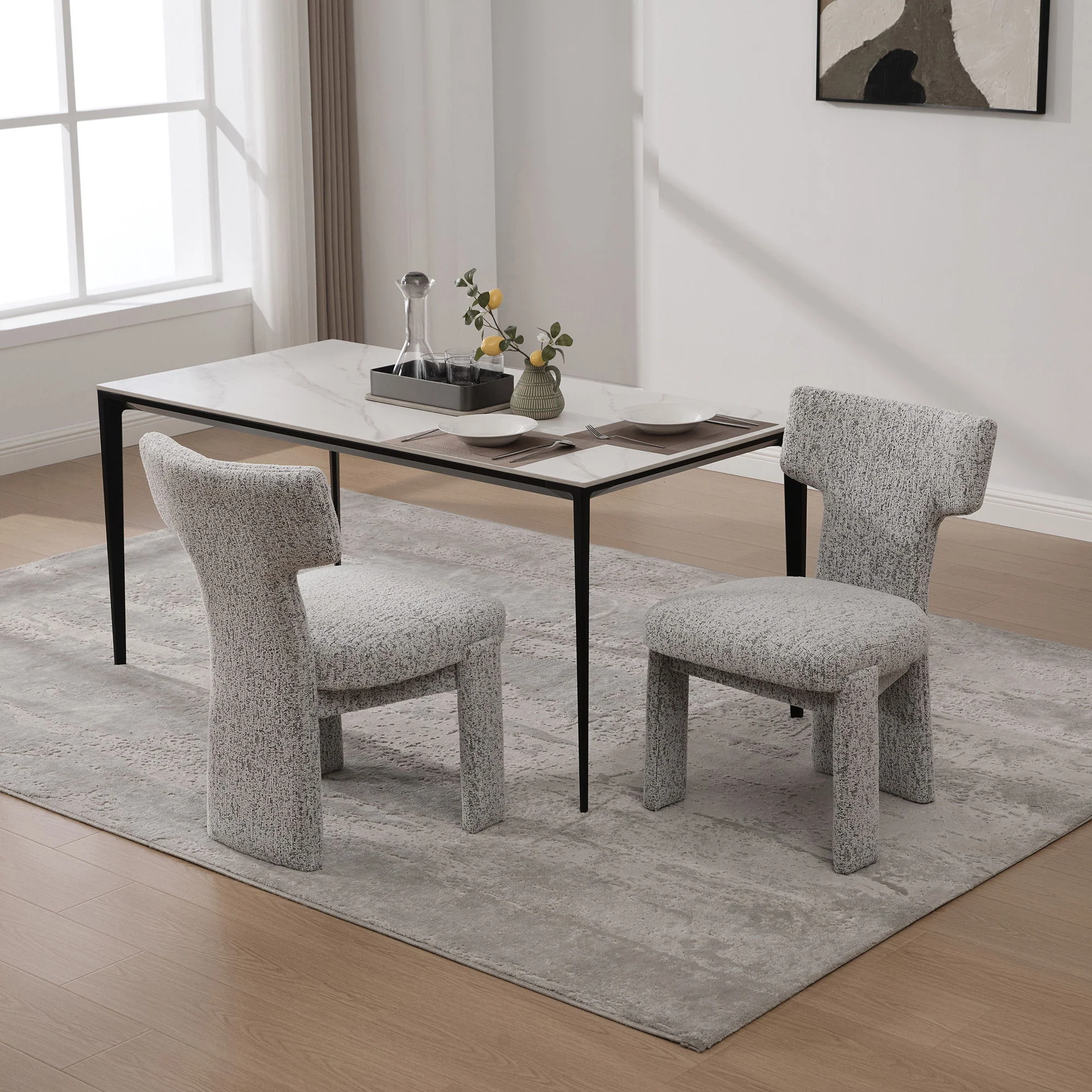 Armless Curved Back Accent Chairs - Image 8