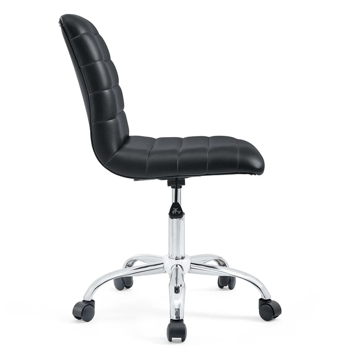 Armless Mid Back Vinyl Office Chair for Home and Commercial Use - Ergonomic Seating - Image 25