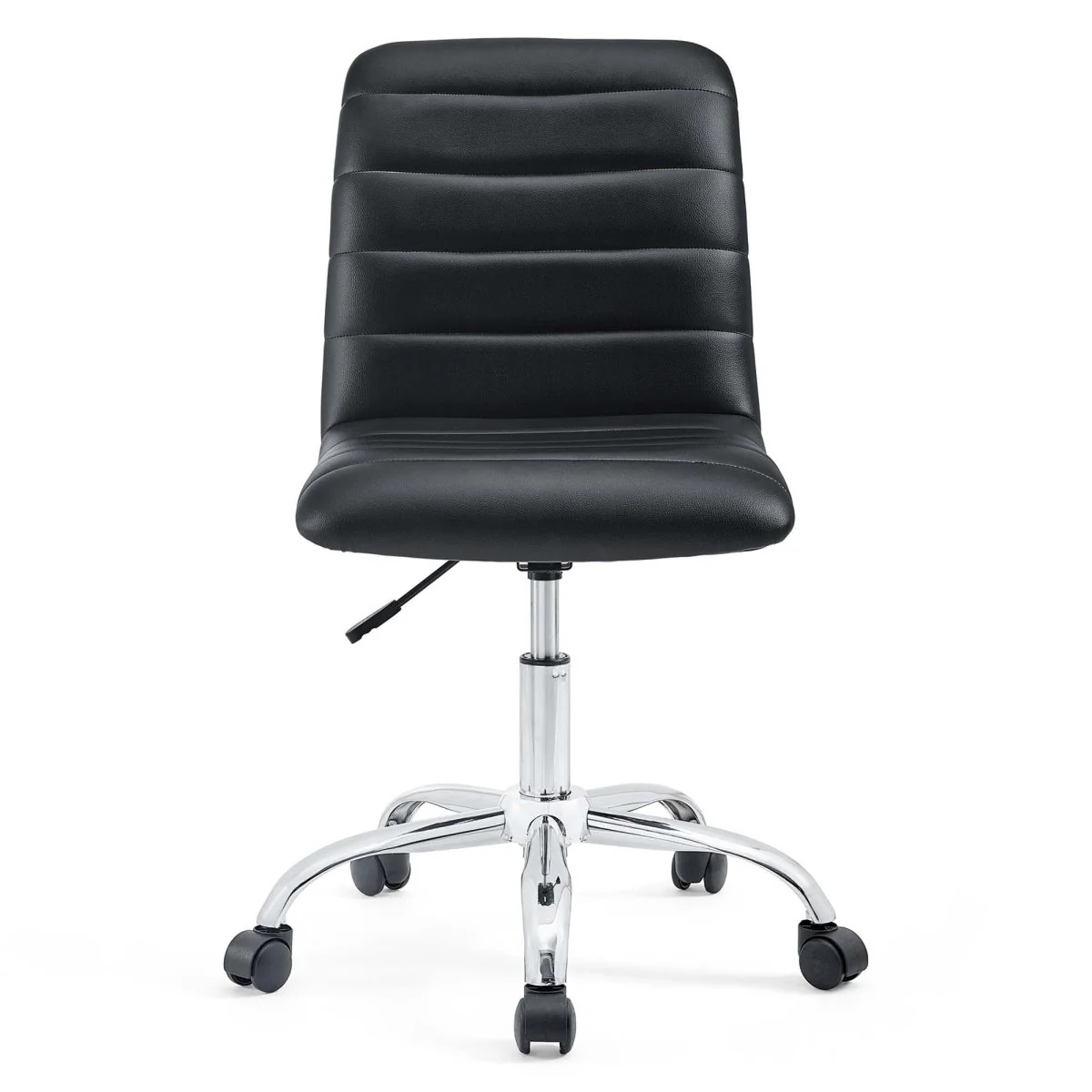 Armless Mid Back Vinyl Office Chair for Home and Commercial Use - Ergonomic Seating - Image 27