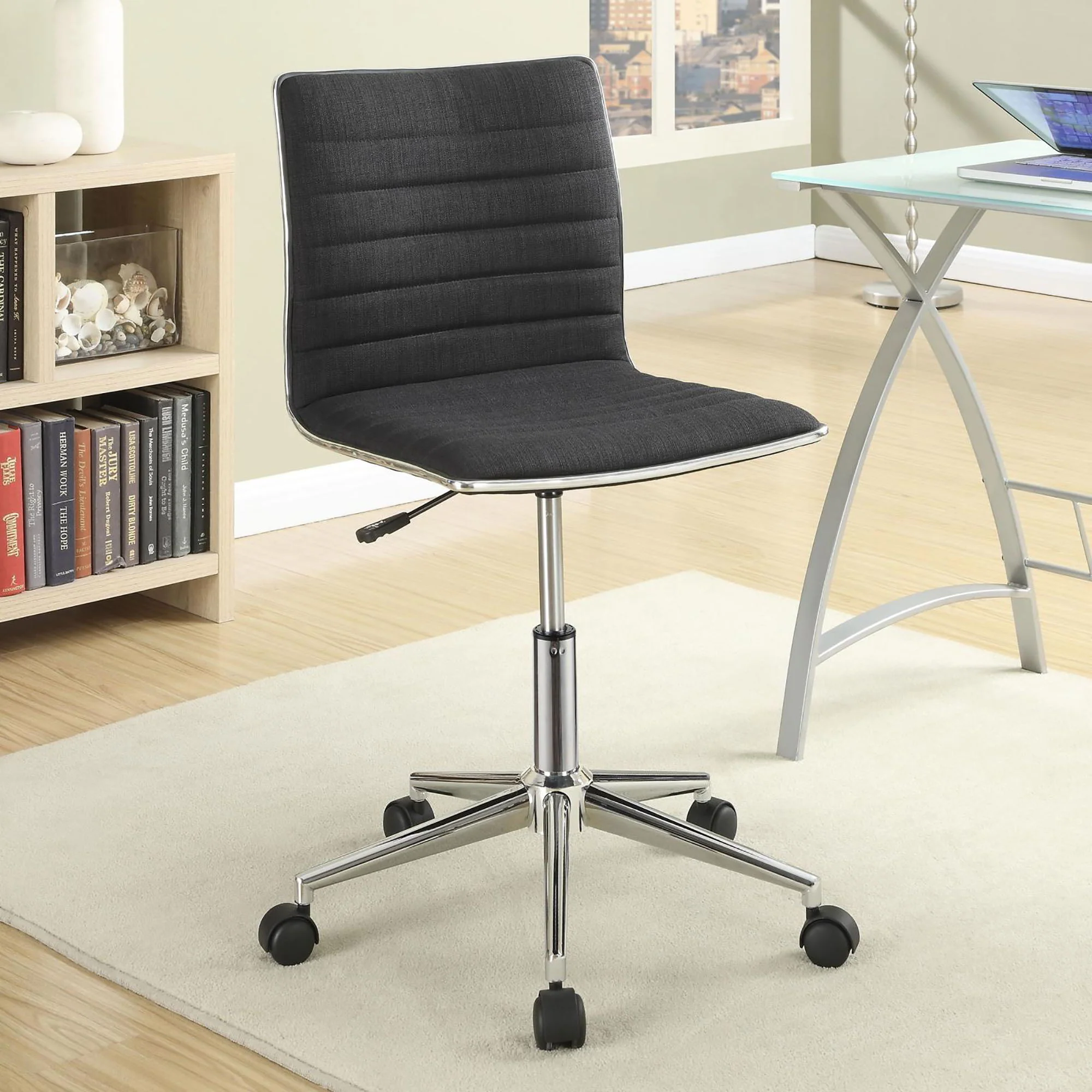 Armless Office Chair, Adjustable Height - Image 4