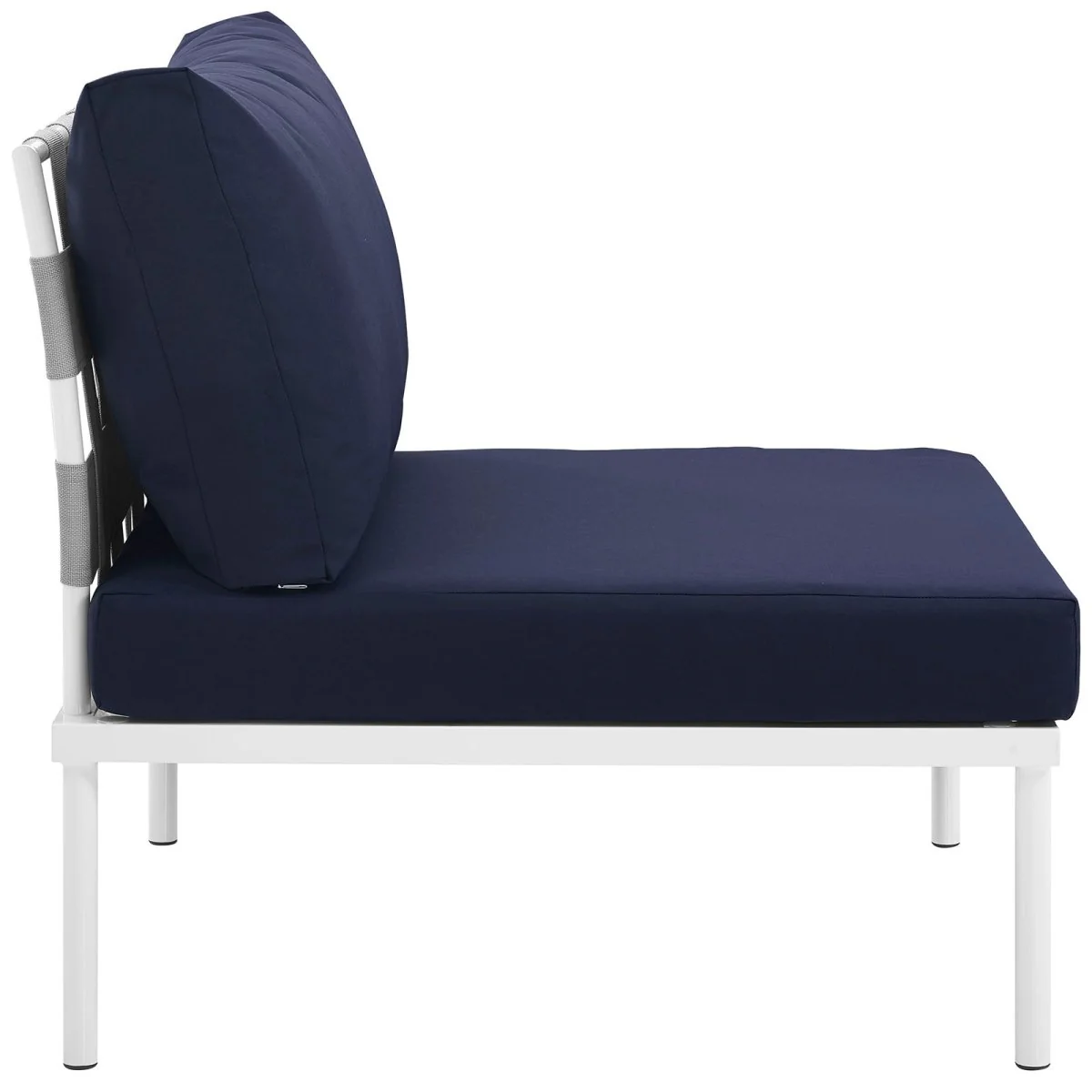 Armless Outdoor Patio Aluminum Chair for Deck, Patio and Garden Seating - Image 7
