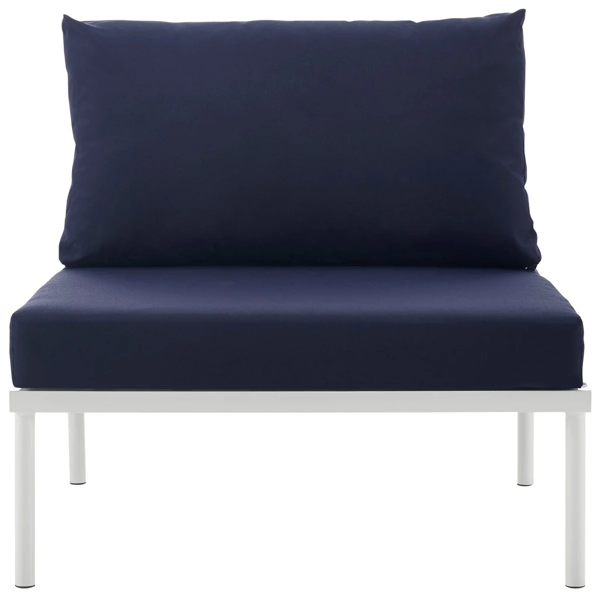 Armless Outdoor Patio Aluminum Chair for Deck, Patio and Garden Seating - Image 9