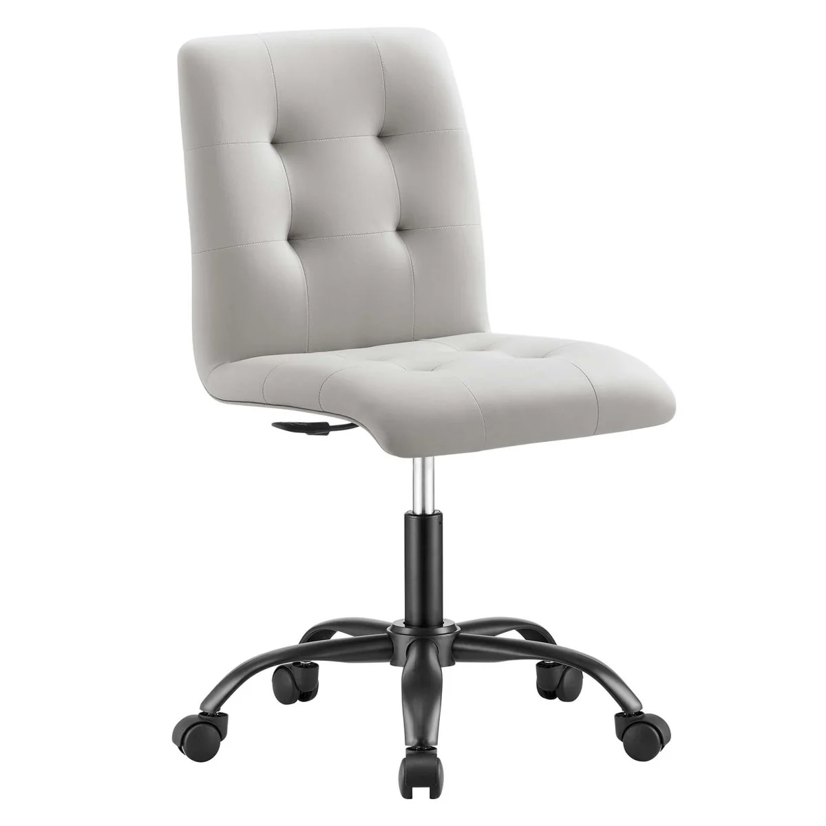 Armless Vegan Leather Office Chair – Modern Minimalist Desk Seating for Home & Office - Image 19