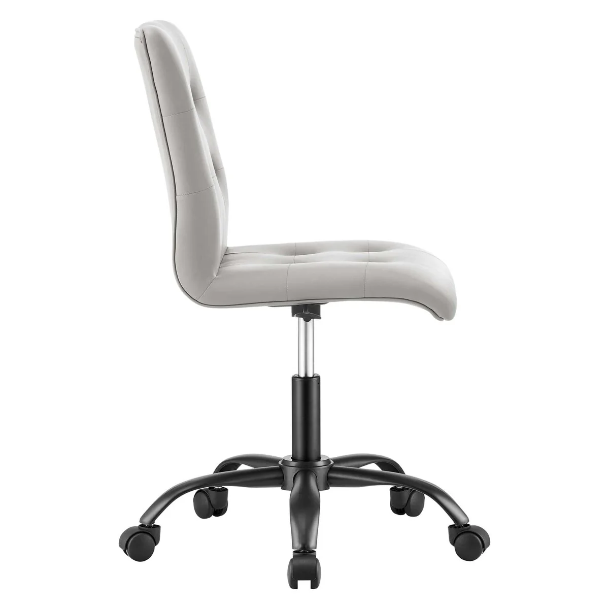 Armless Vegan Leather Office Chair – Modern Minimalist Desk Seating for Home & Office - Image 22