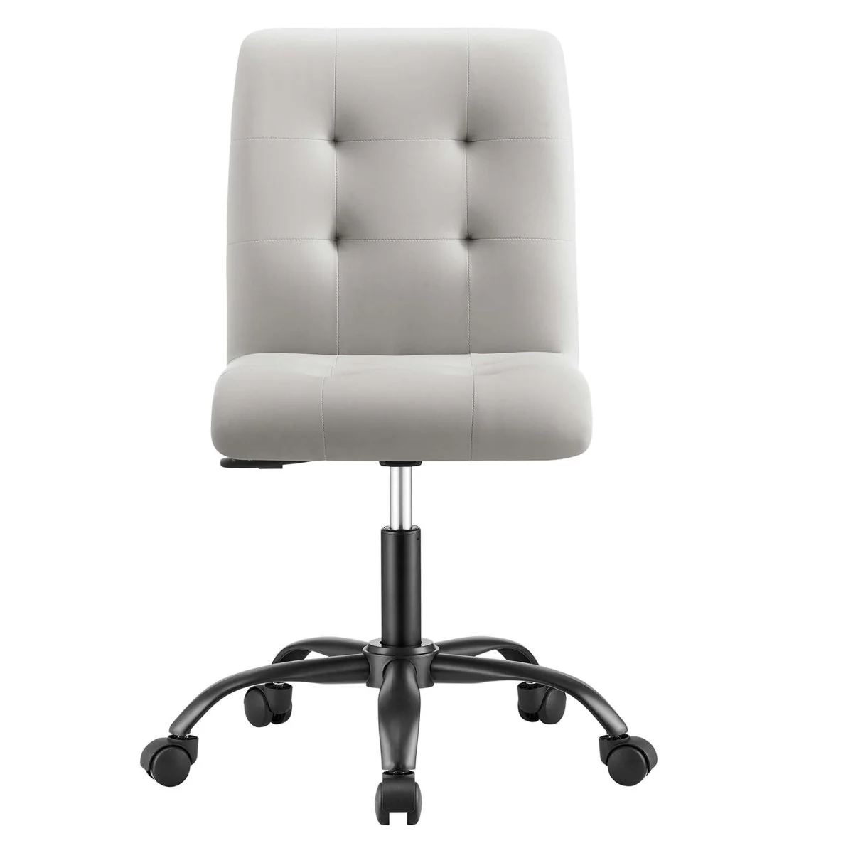 Armless Vegan Leather Office Chair – Modern Minimalist Desk Seating for Home & Office - Image 24