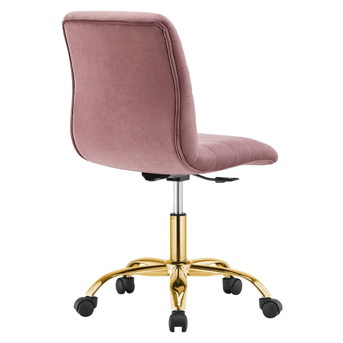 Armless Velvet Office Chair – Channel Tufted Accent Desk Seating for Home & Office - Image 41